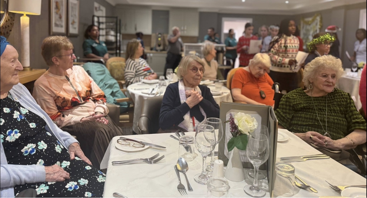 Resident, family members and those from the Local Community came together to listen to the Students 