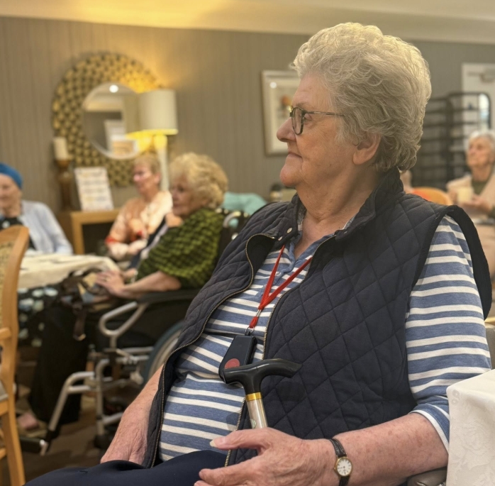 Residents praised the Students from Tudor Hall School for their beautiful concert