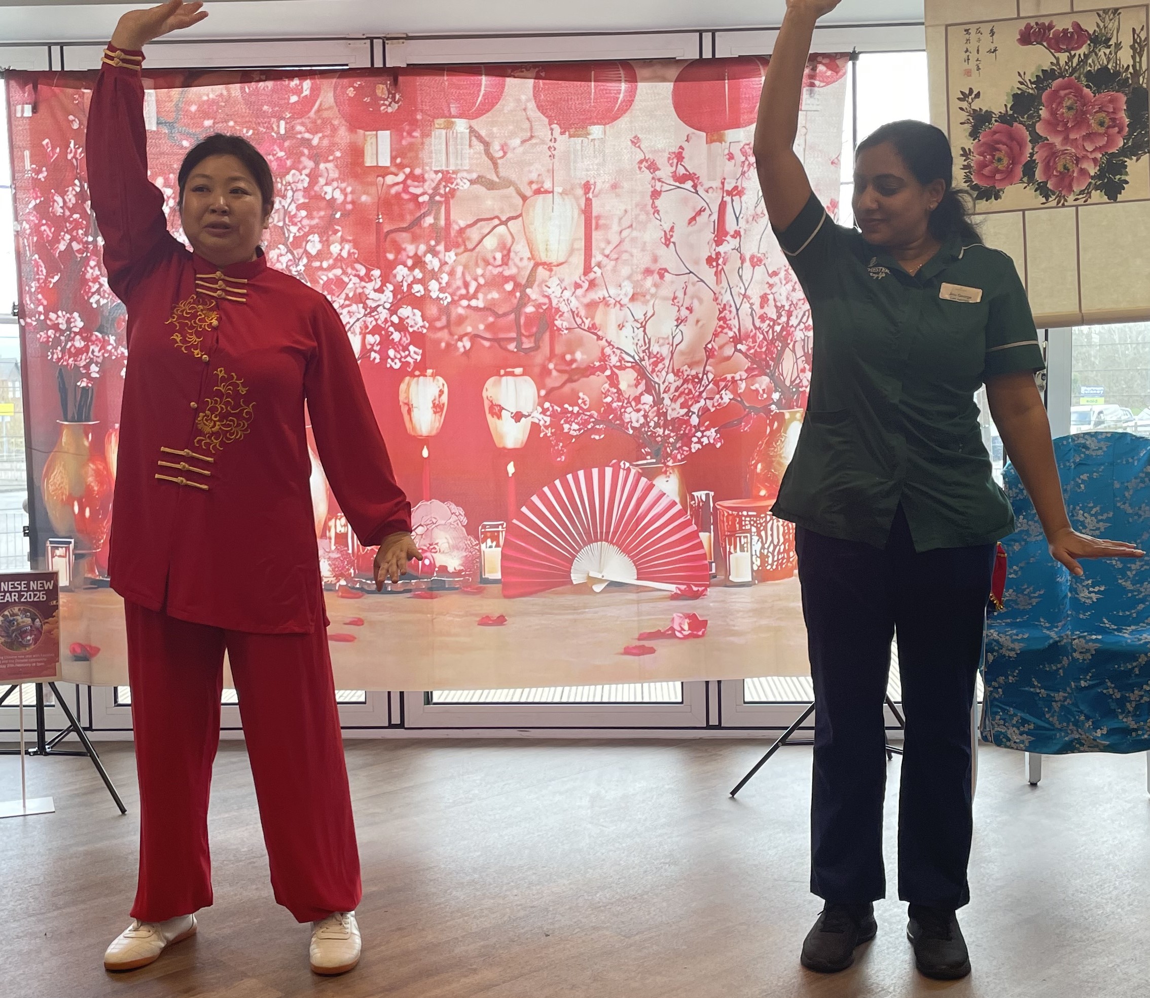 Faustina Yang and Staff joined together during the demonstration
