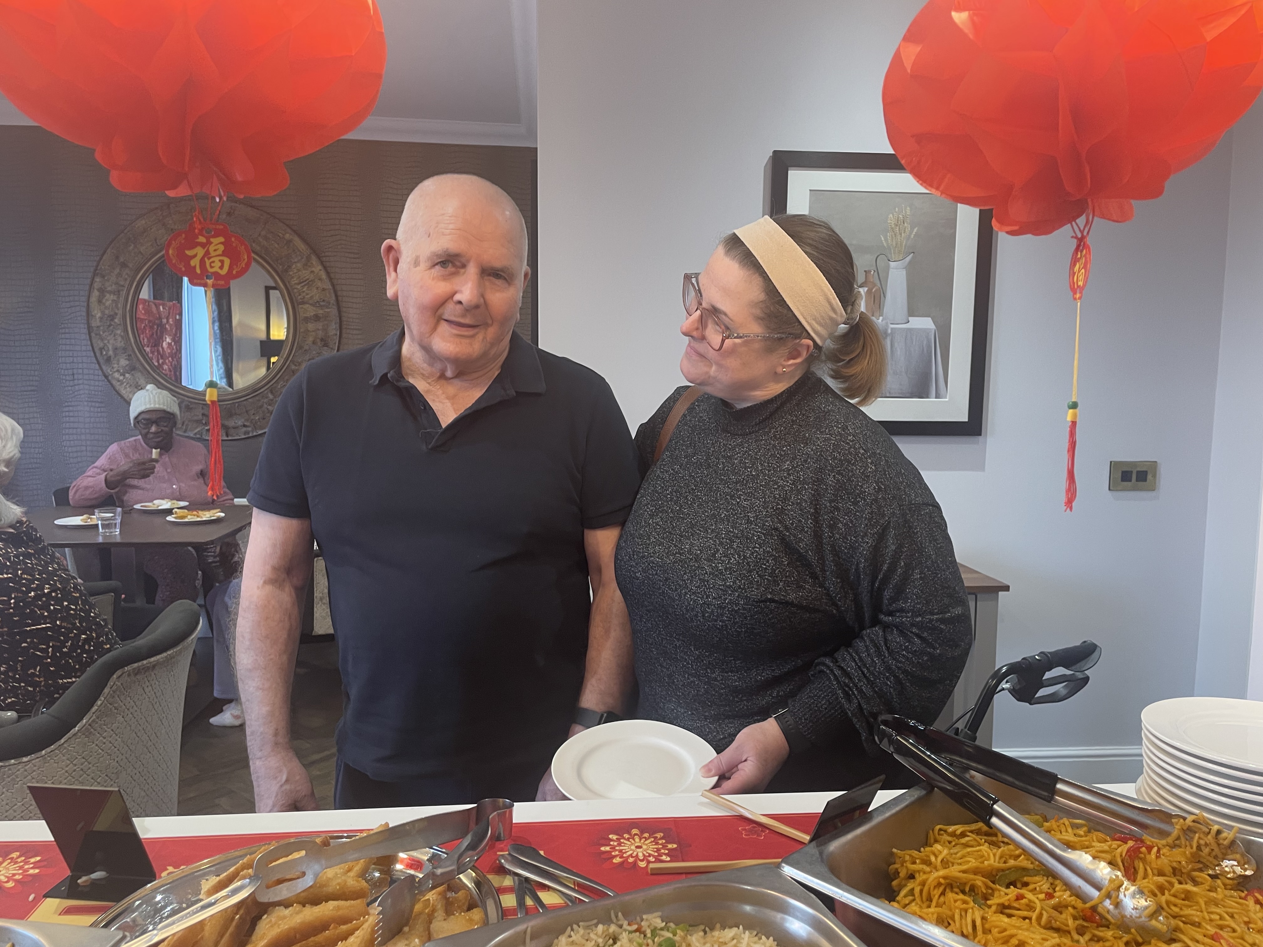 Residents and Guests tucked in and had a great social time together