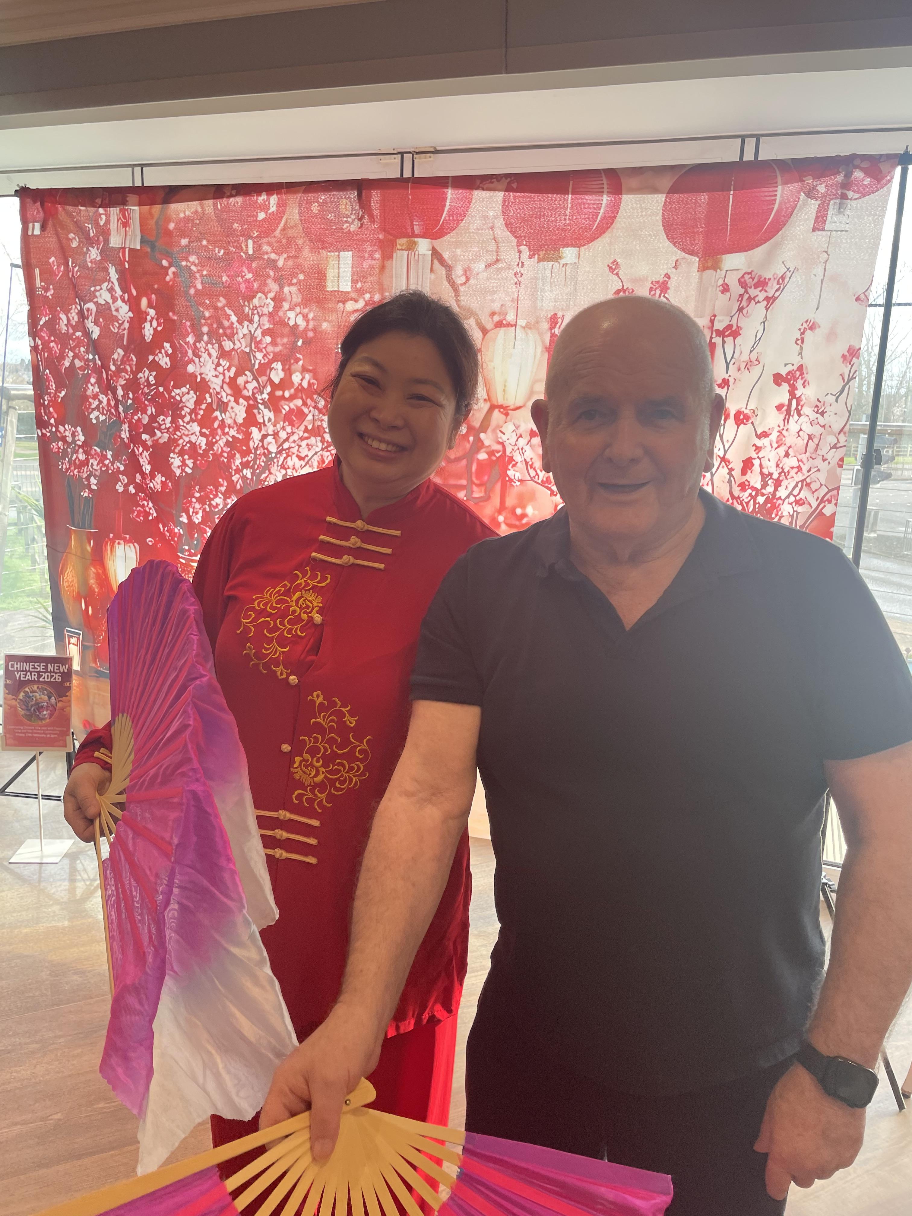 Residents delight at meeting Faustina Yang