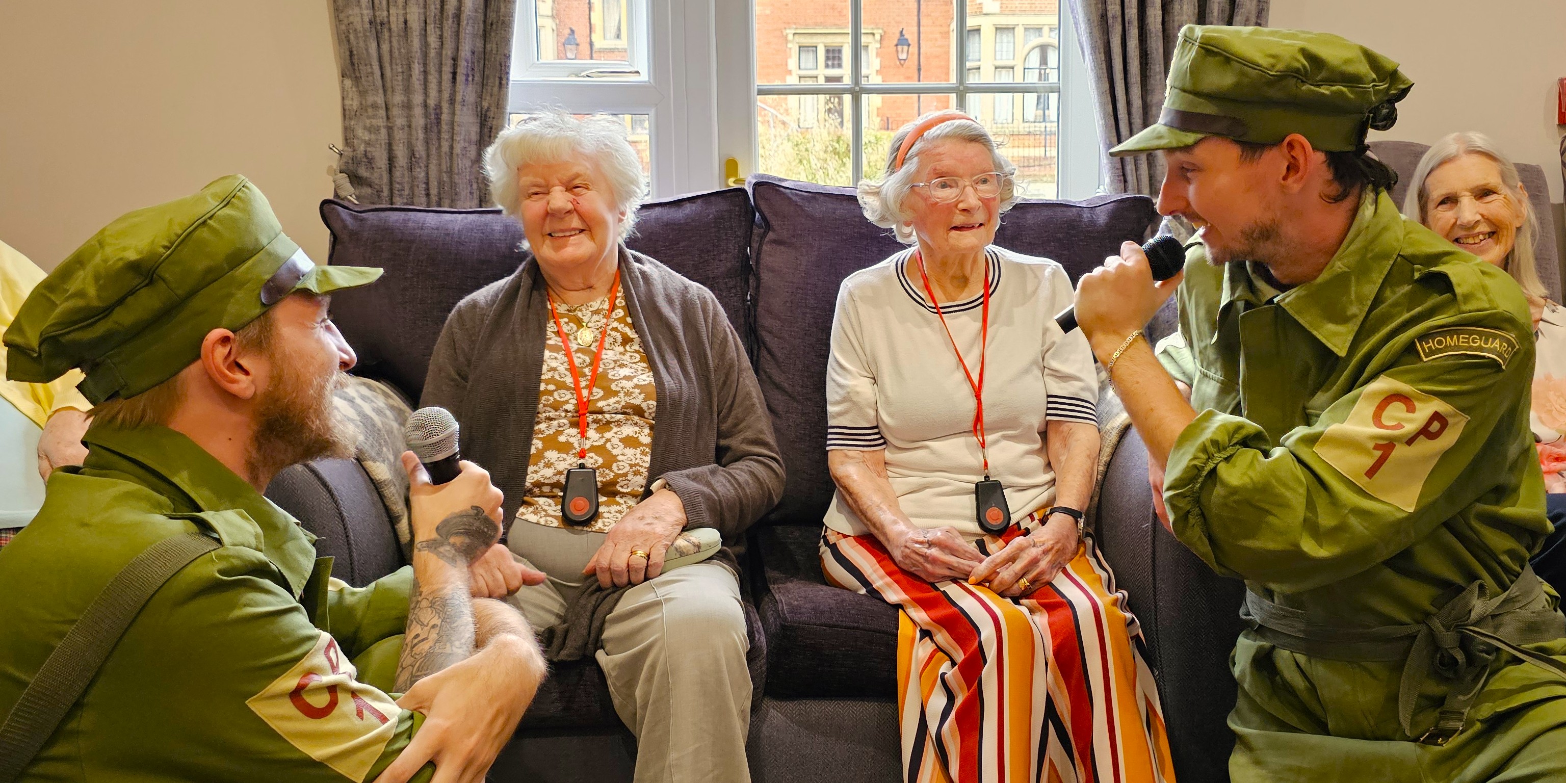Residents enjoying the live entertainment 