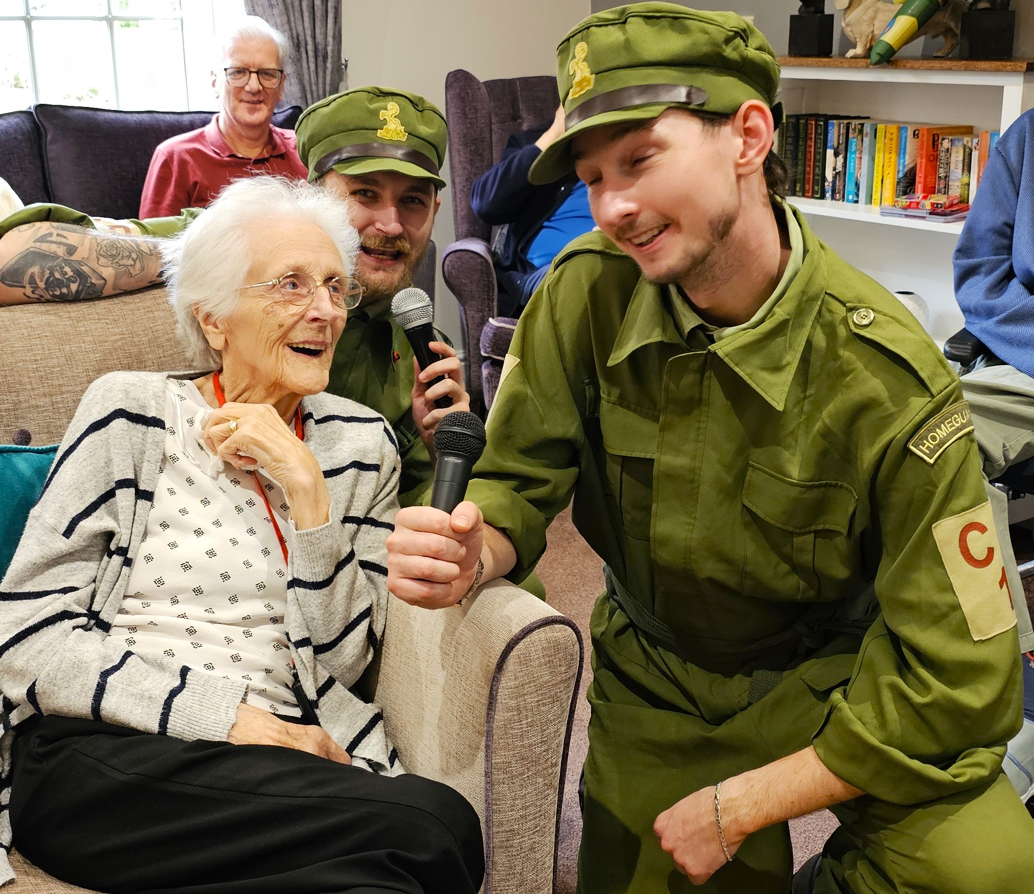 Residents enjoying the live entertainment 