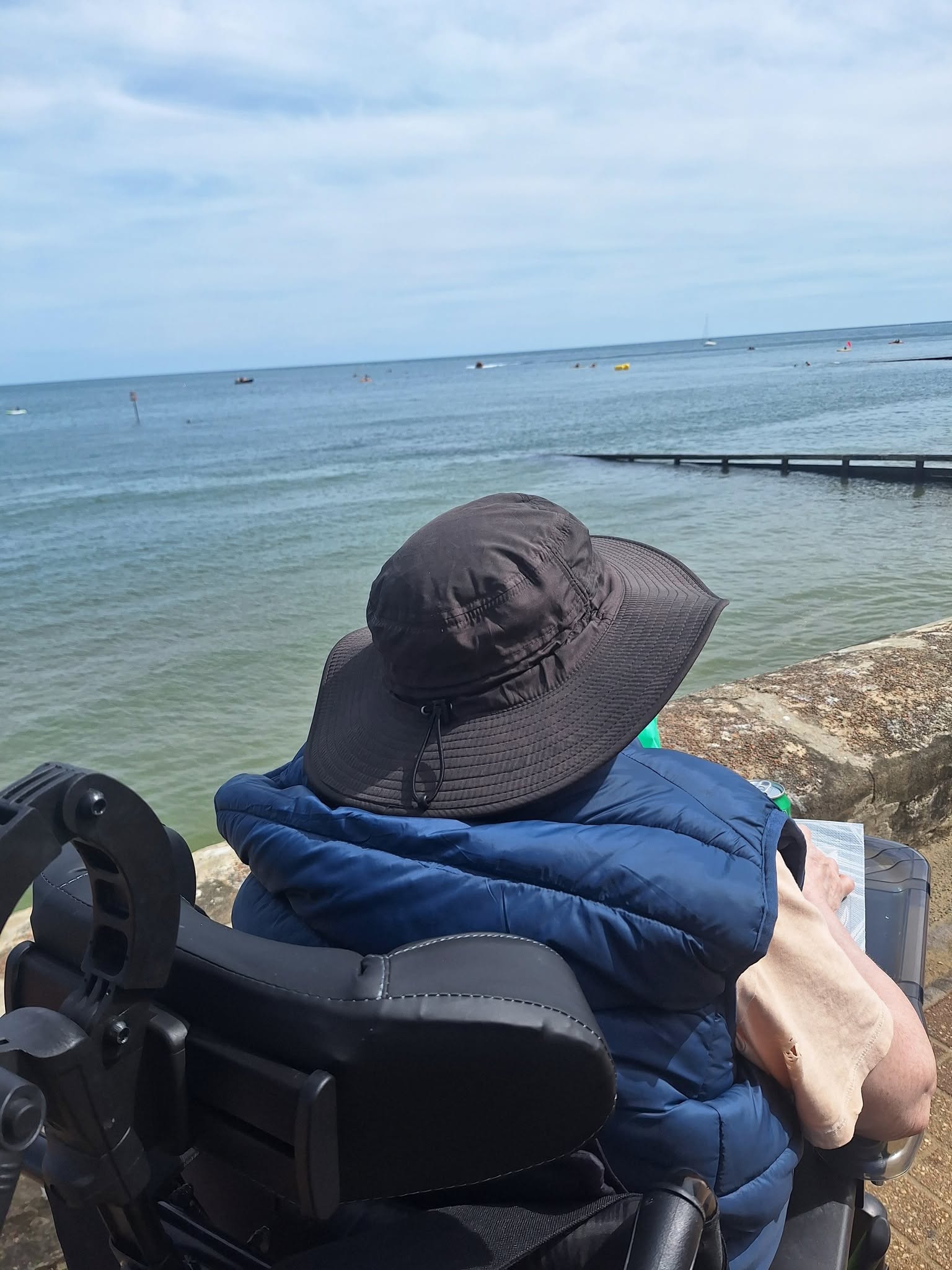Mark on the beach.