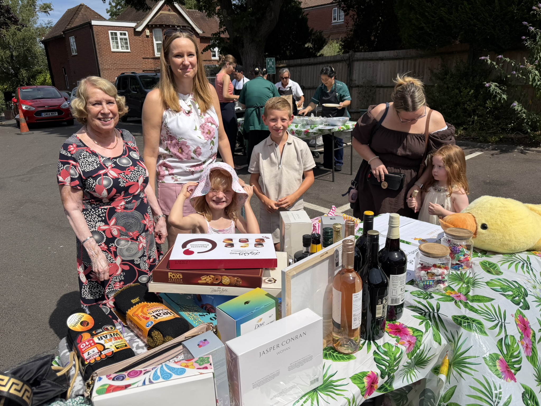 Family and friends enjoying BBQ 
