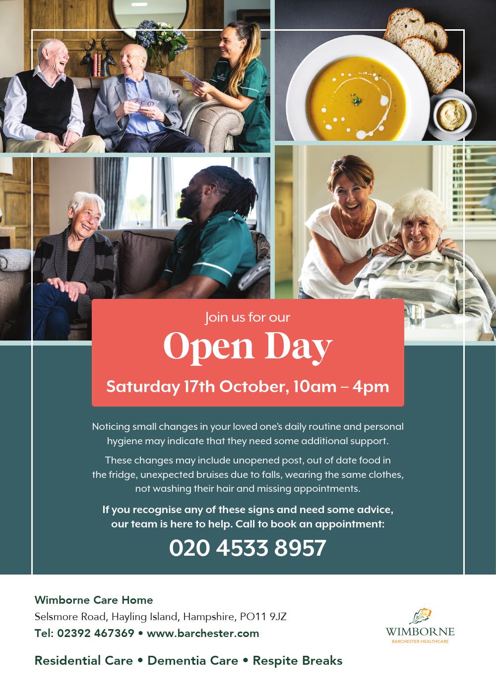 October 17th OPEN DAY