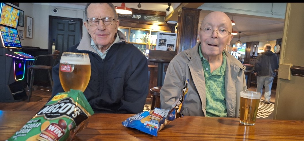 A pint and a packet of crips 