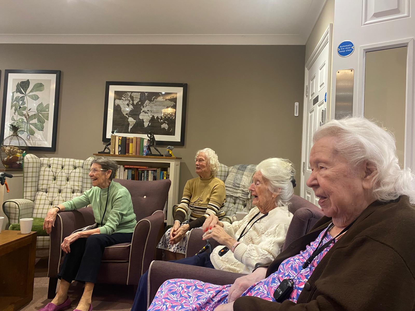 Generations come together when Boogie Beats bring children to play with the residents