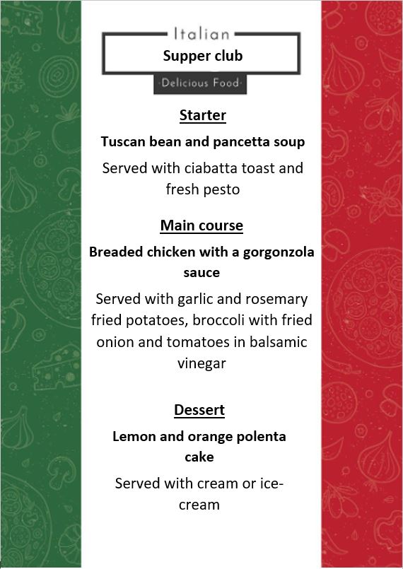 Italian supper club at Wilton Place