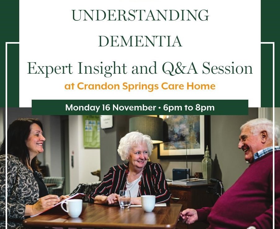 Understanding Dementia - Mon 16 Nov, 6-8pm