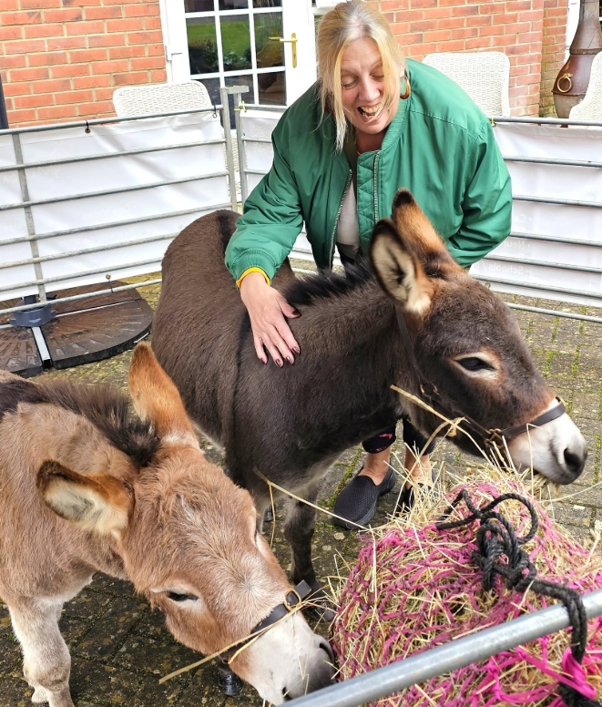 Residents Enjoy Donkey Visit to Home