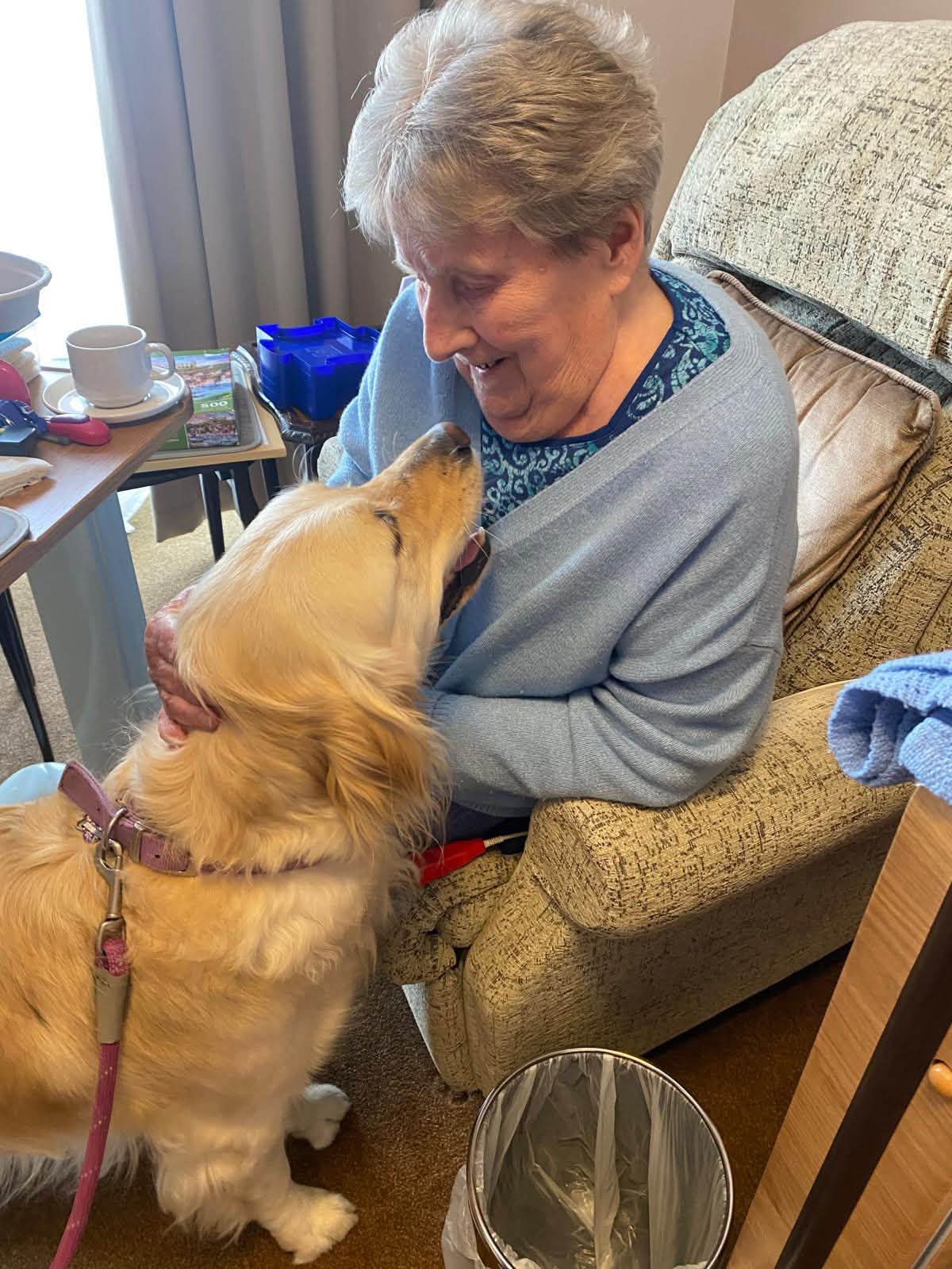 Therapy dog visit!