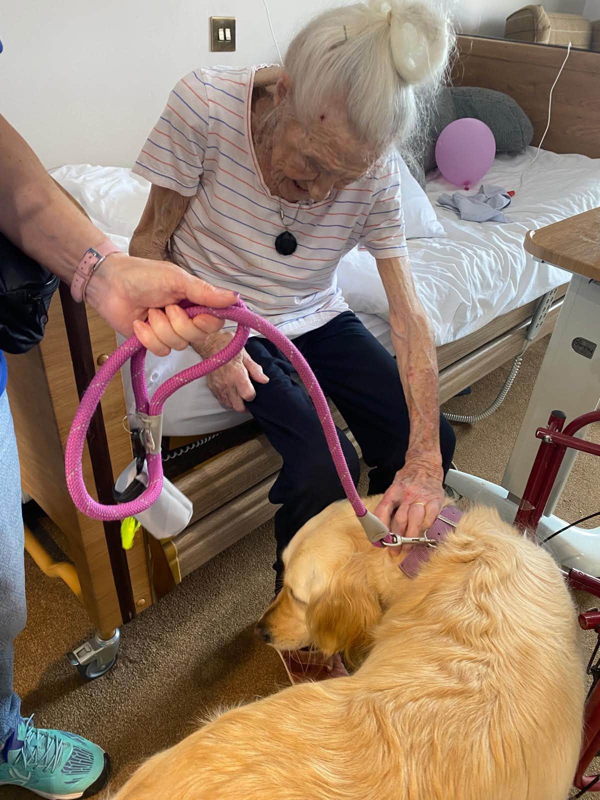 Therapy dog visit!