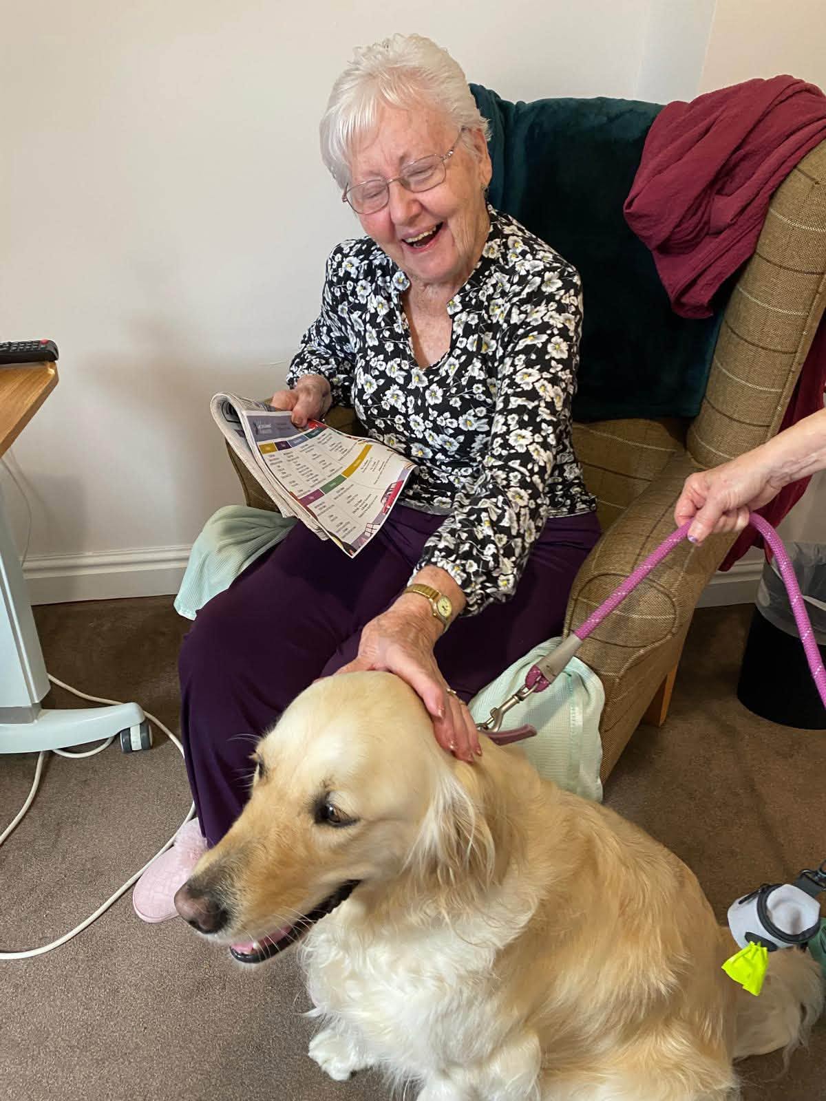 Therapy dog visit!