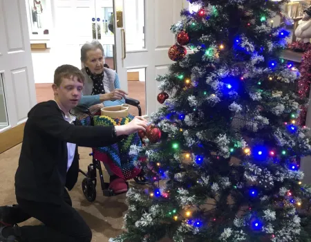 Decorating the home ready for Christmas