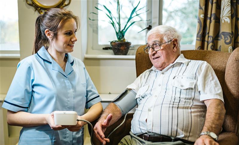 A nurse and resident