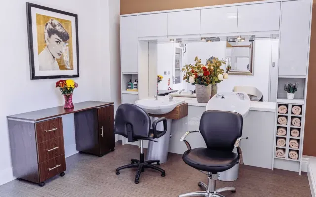A hairdressers at a nursing care home 