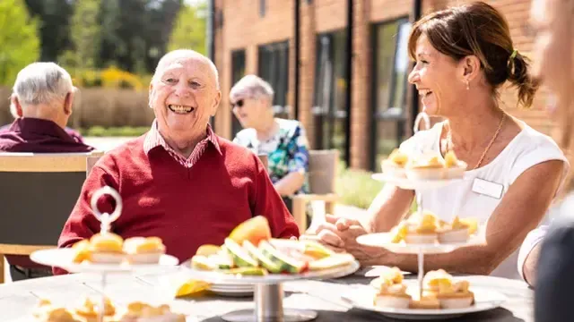 Man enjoying afternoon tea 