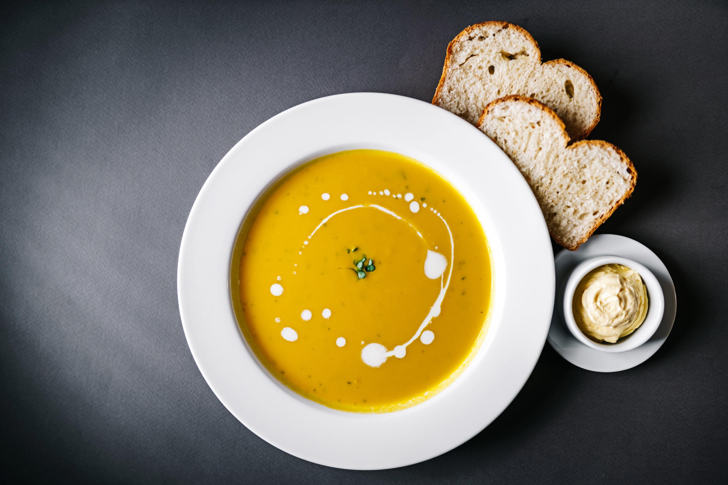 Soup and bread