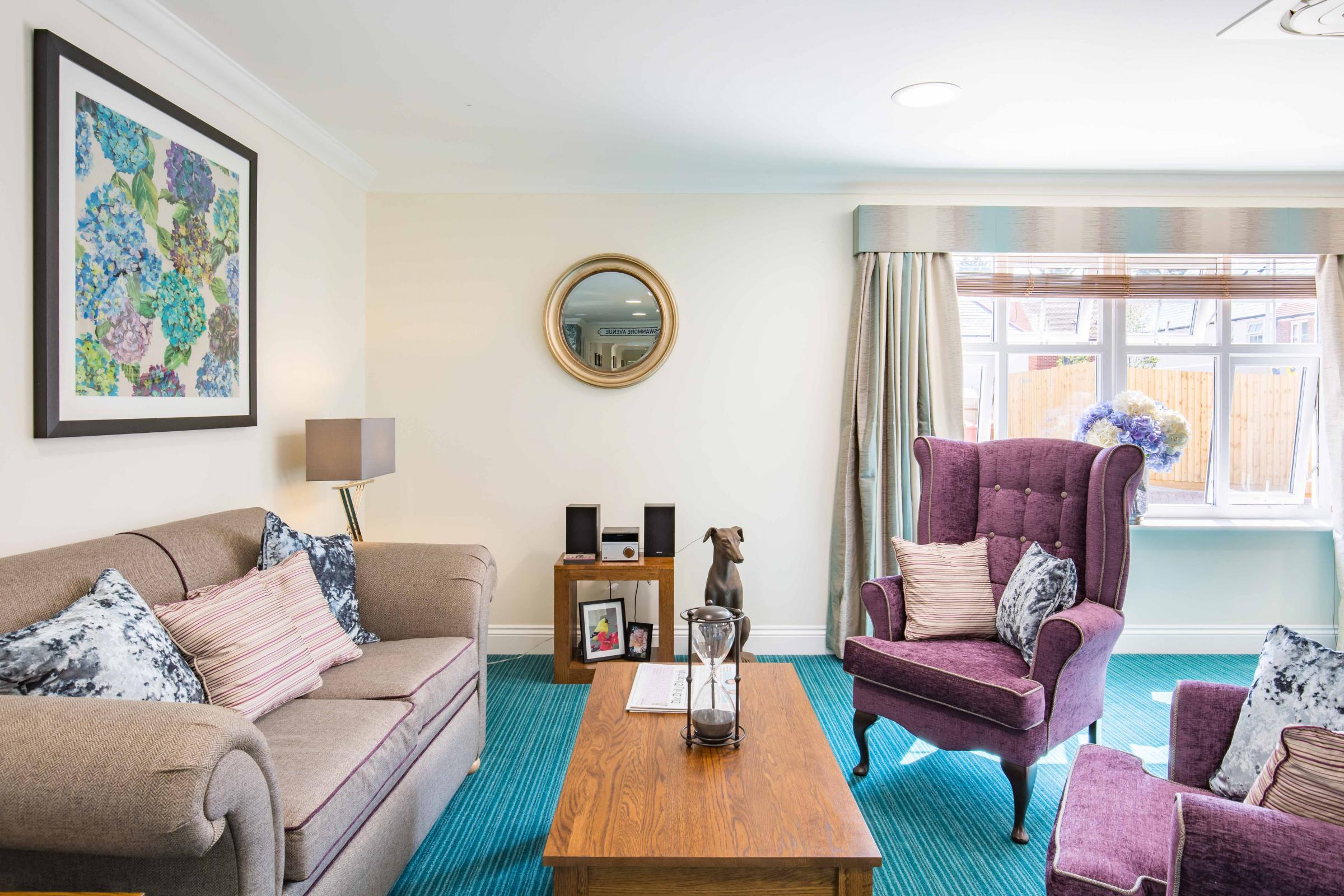 Lounge at Fernes dementia care home