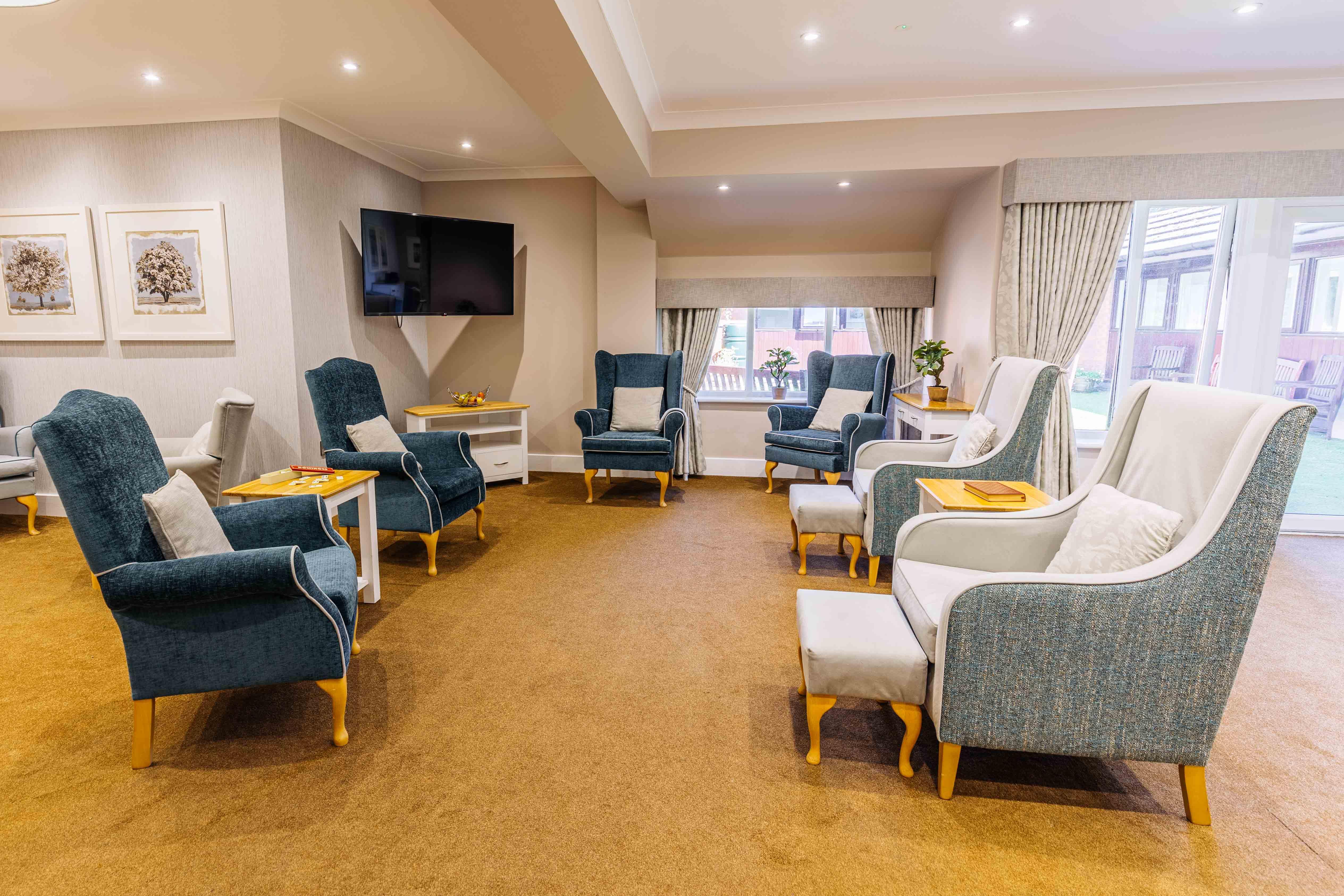 Lounge at Arbour Court Care Home in Marple