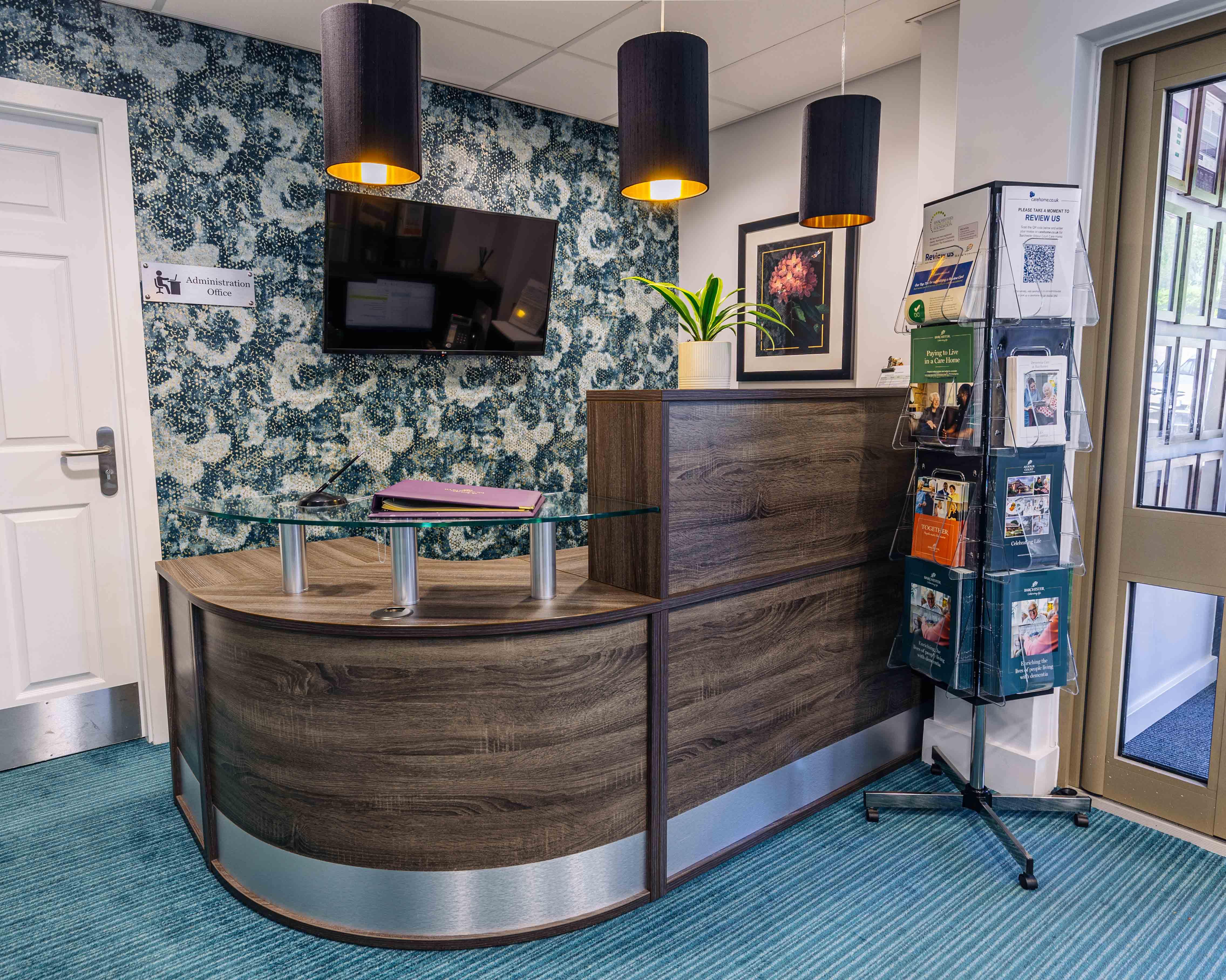 Reception at Arbour Court Care Home in Marple