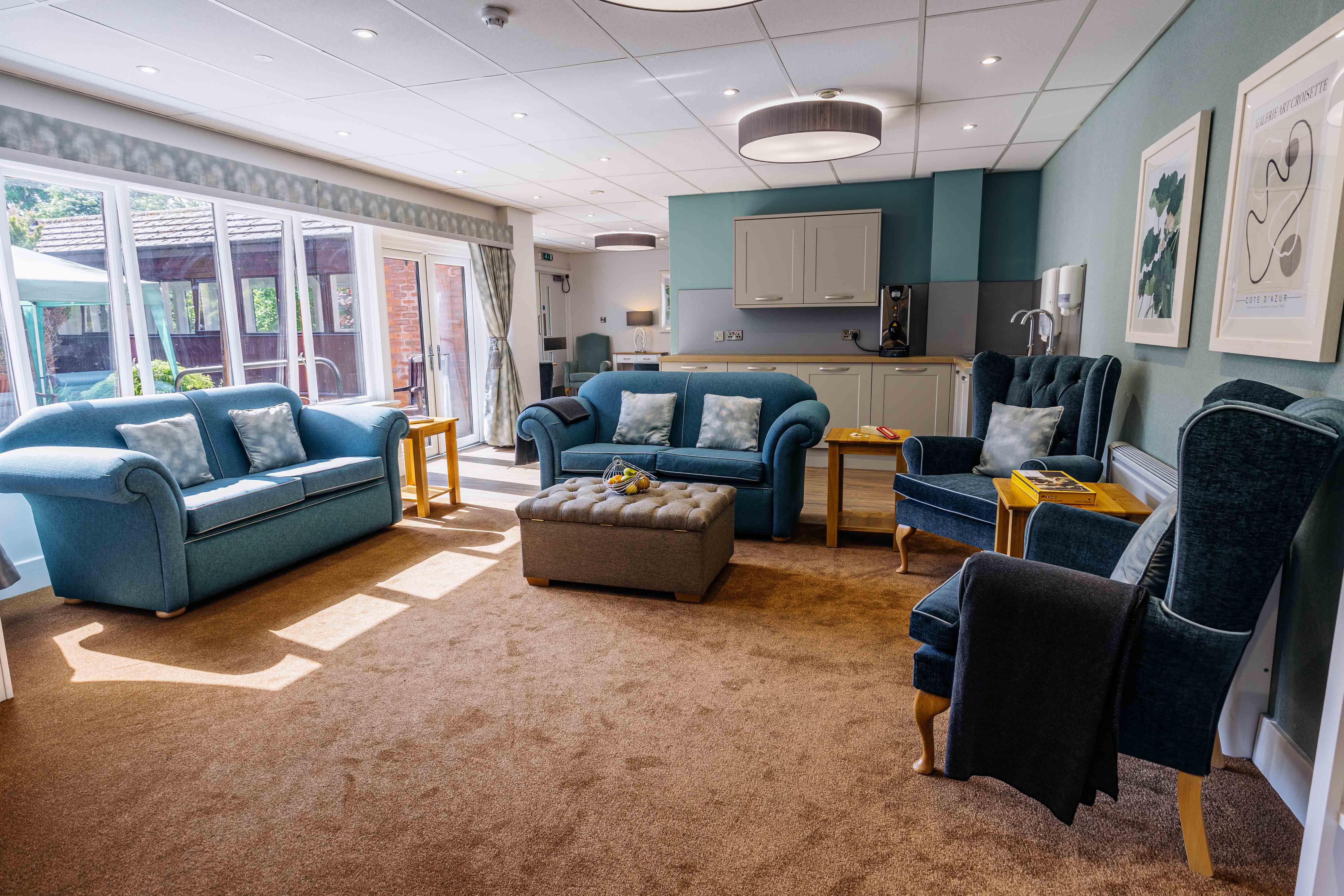 Lounge at Arbour Court Care Home in Marple