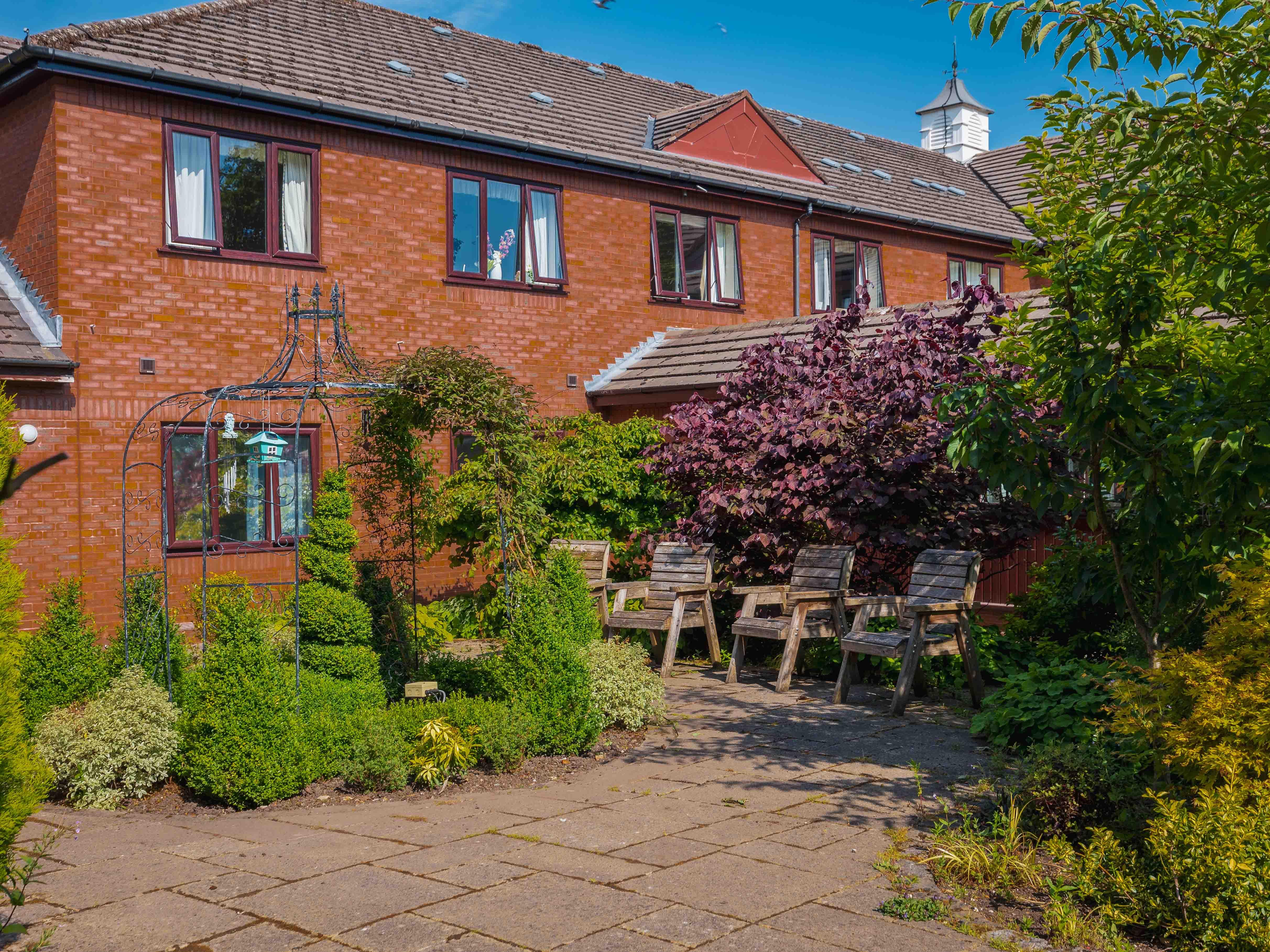 Garden at Arbour Court Care Home in Marple