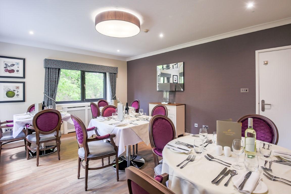Dining room at Ashcombe House nursing home