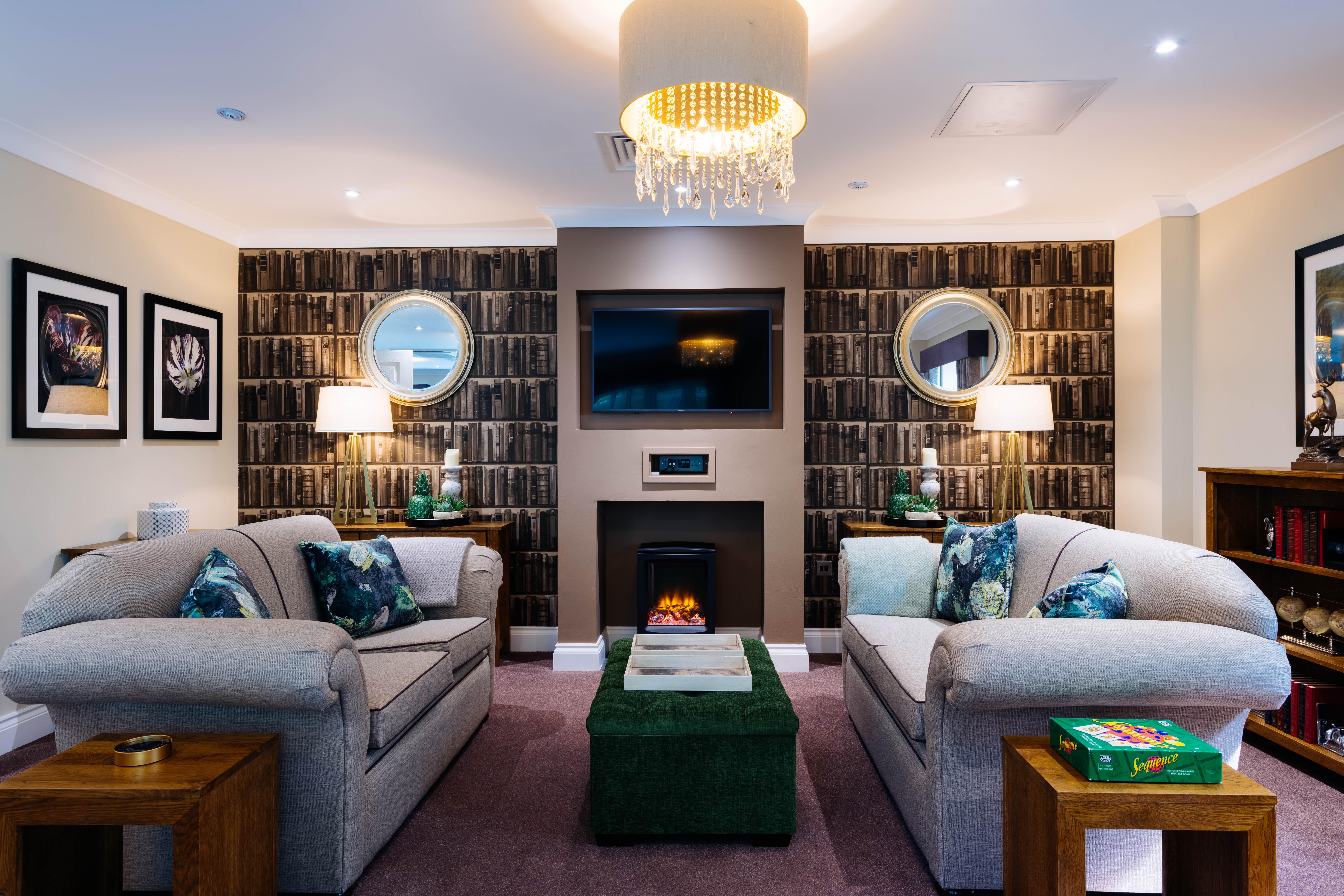 TV room at Denmead Grange Care Home