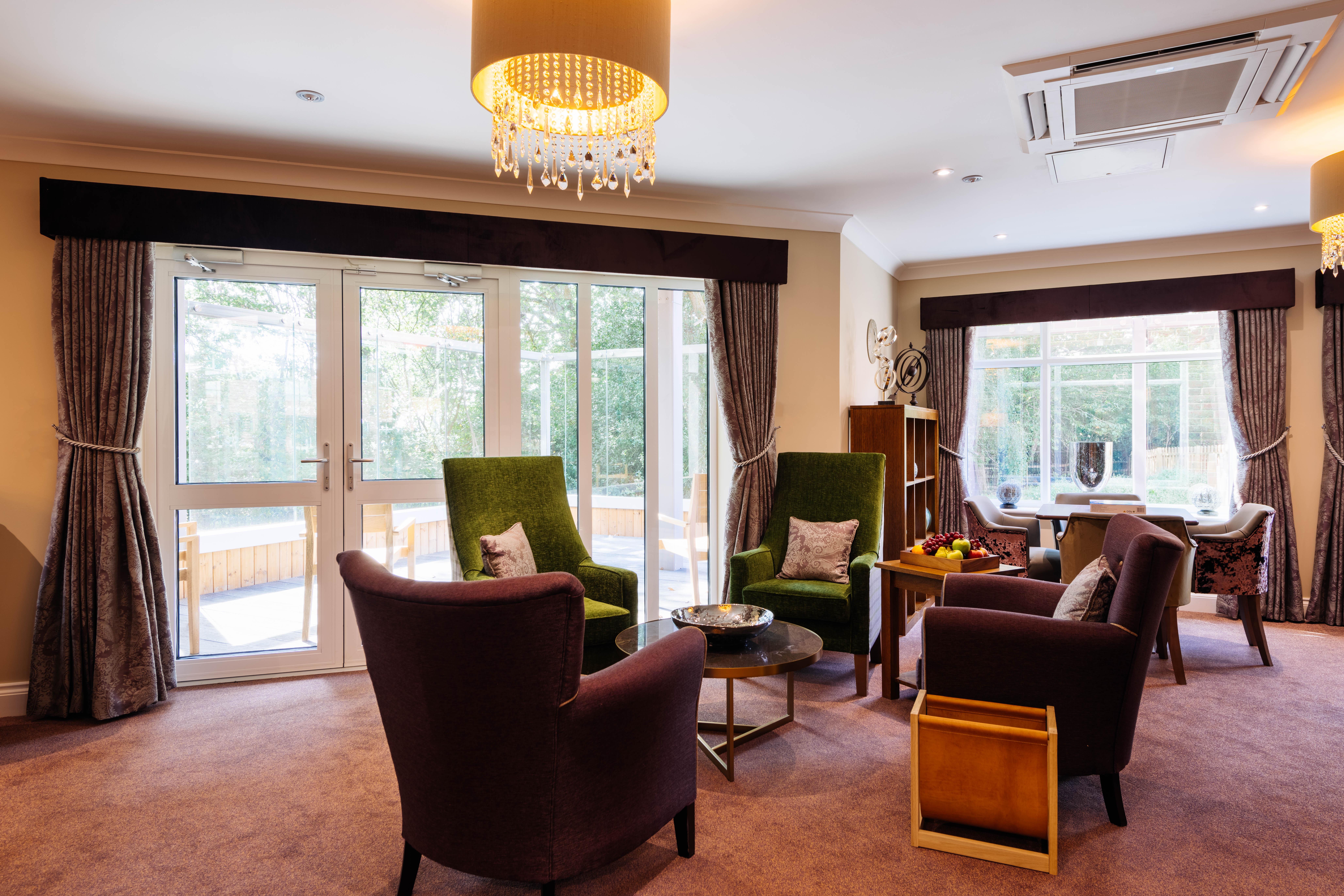 Social room at Denmead Grange Care Home