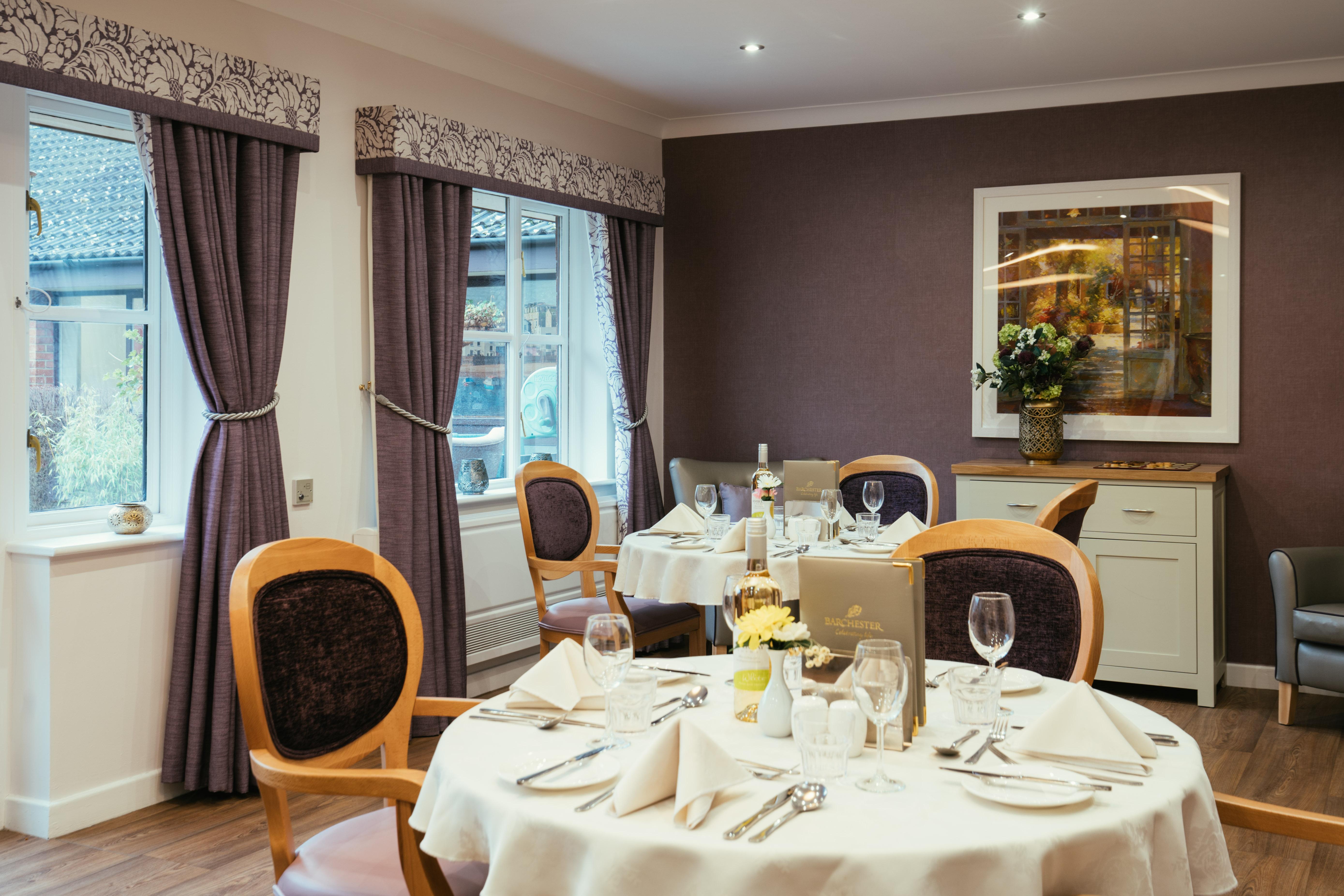 Dining room at Derham care home