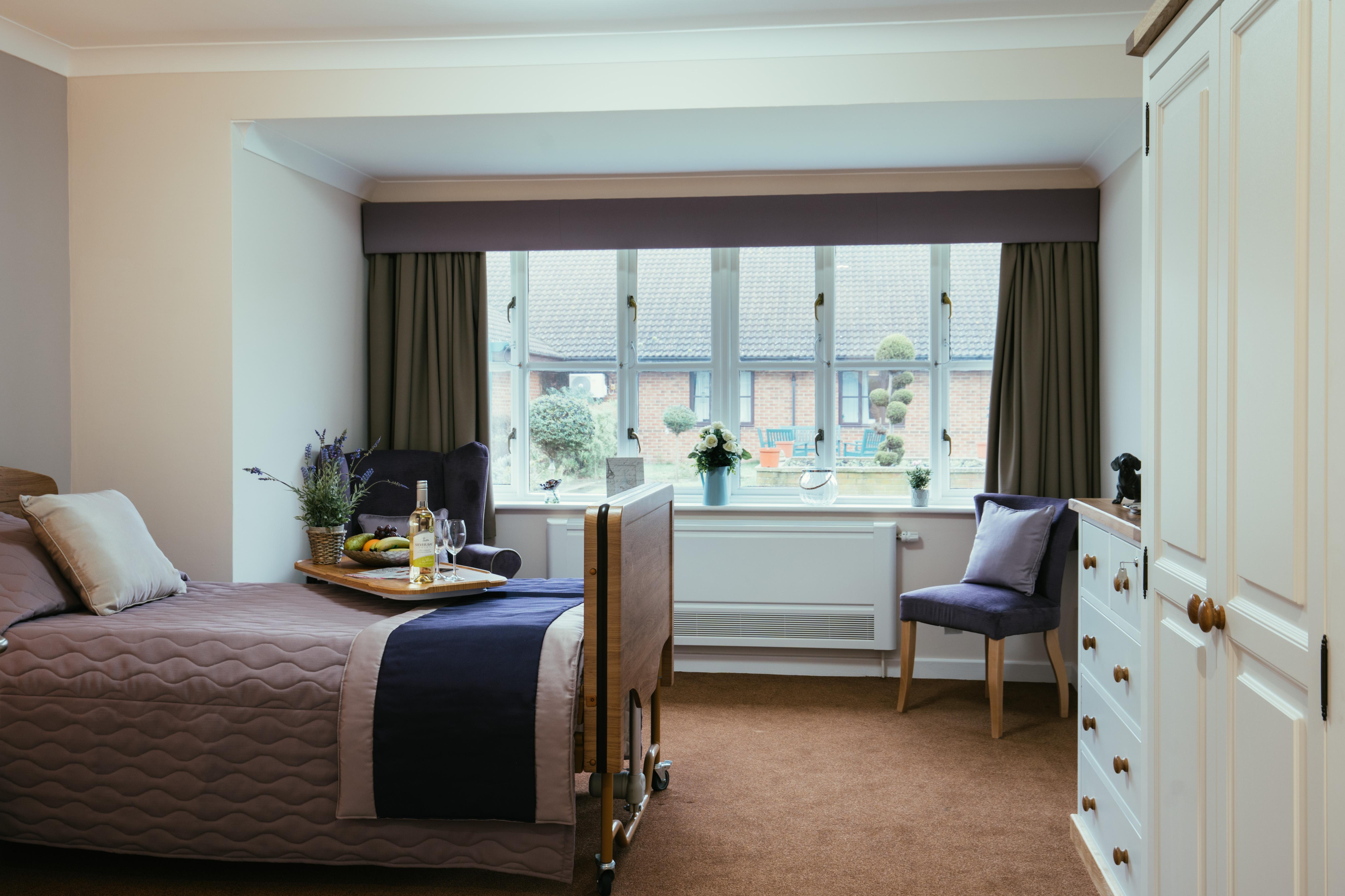 Bedroom at Derham care home