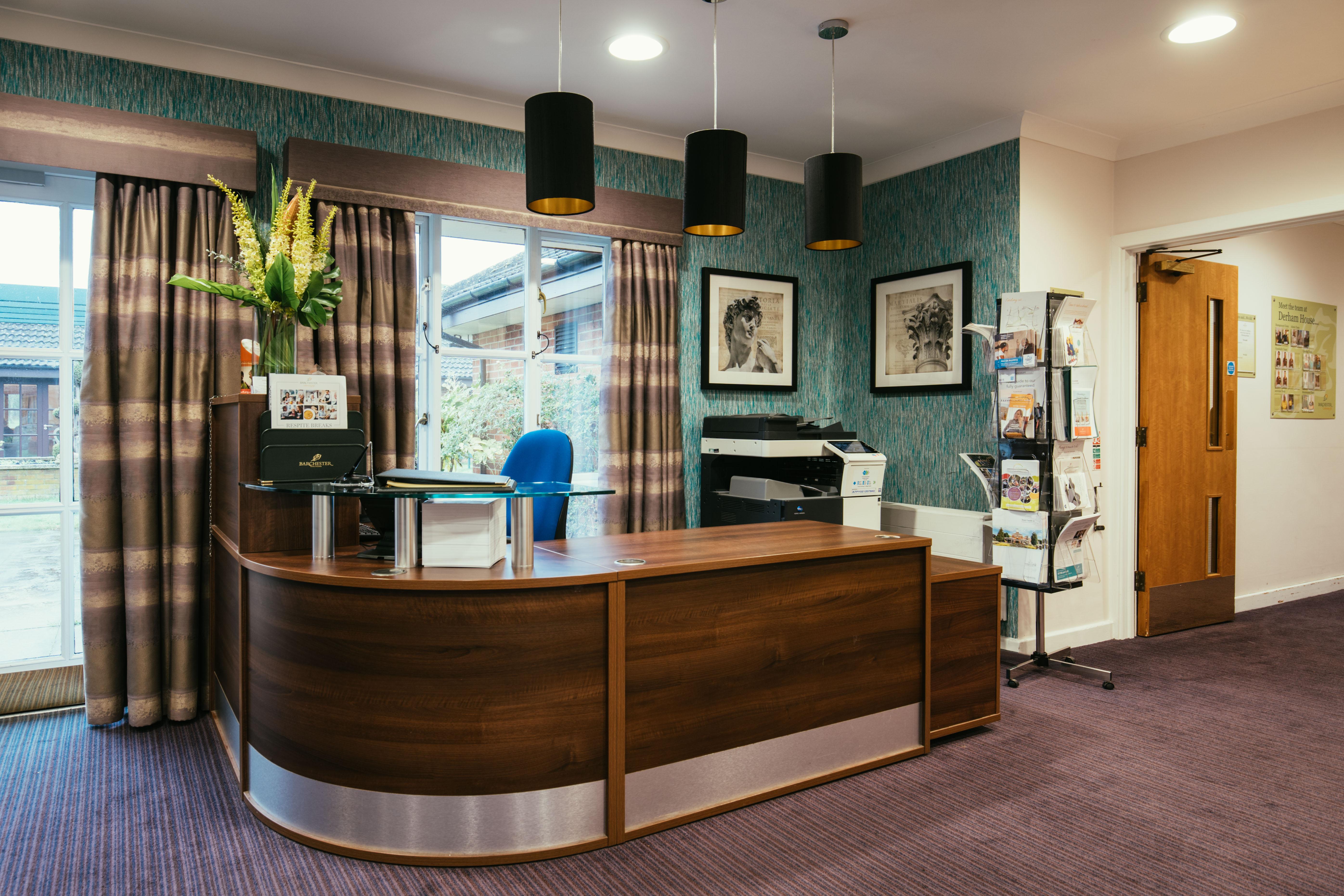 Reception at Derham care home