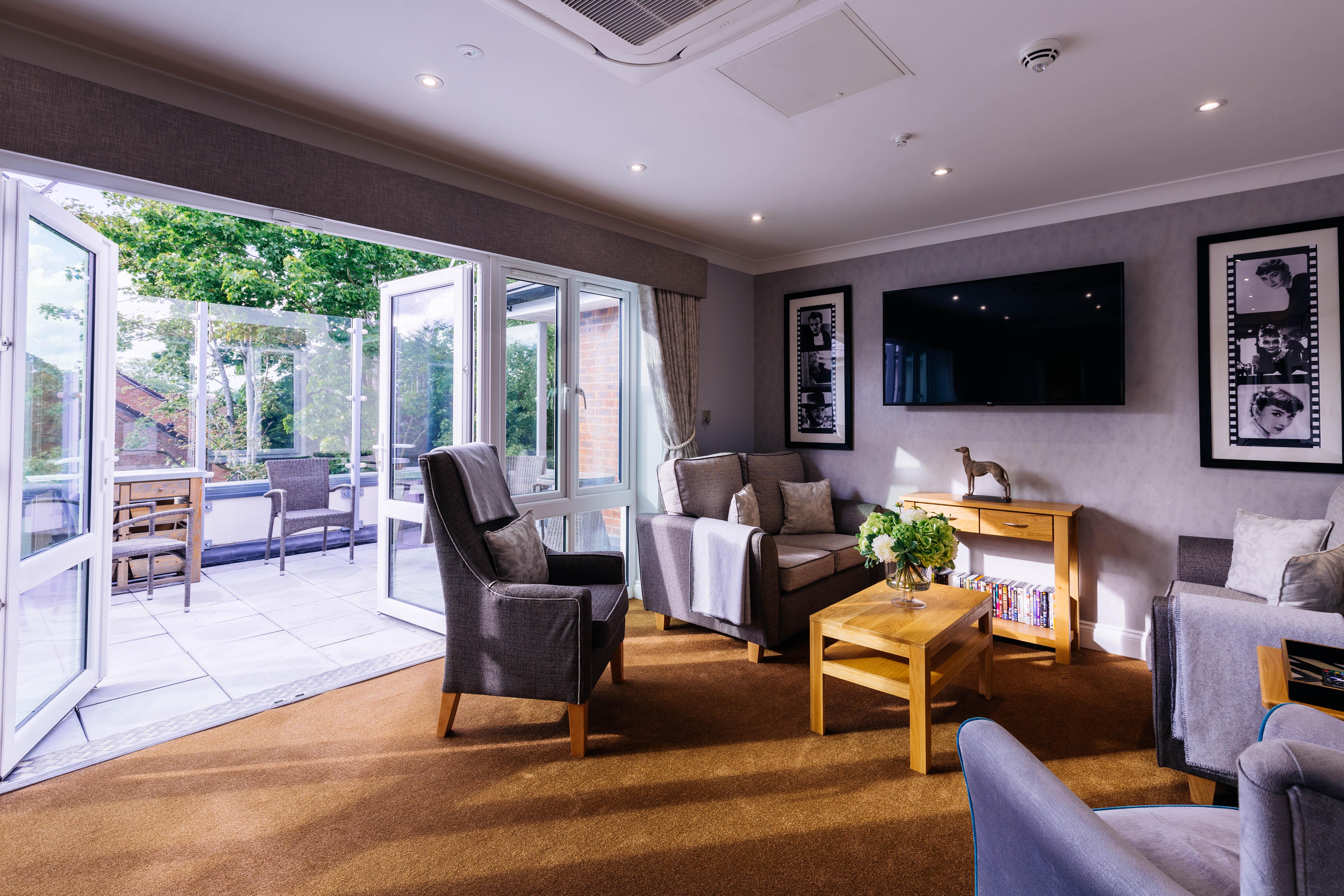 Social room at Fountains Care Home