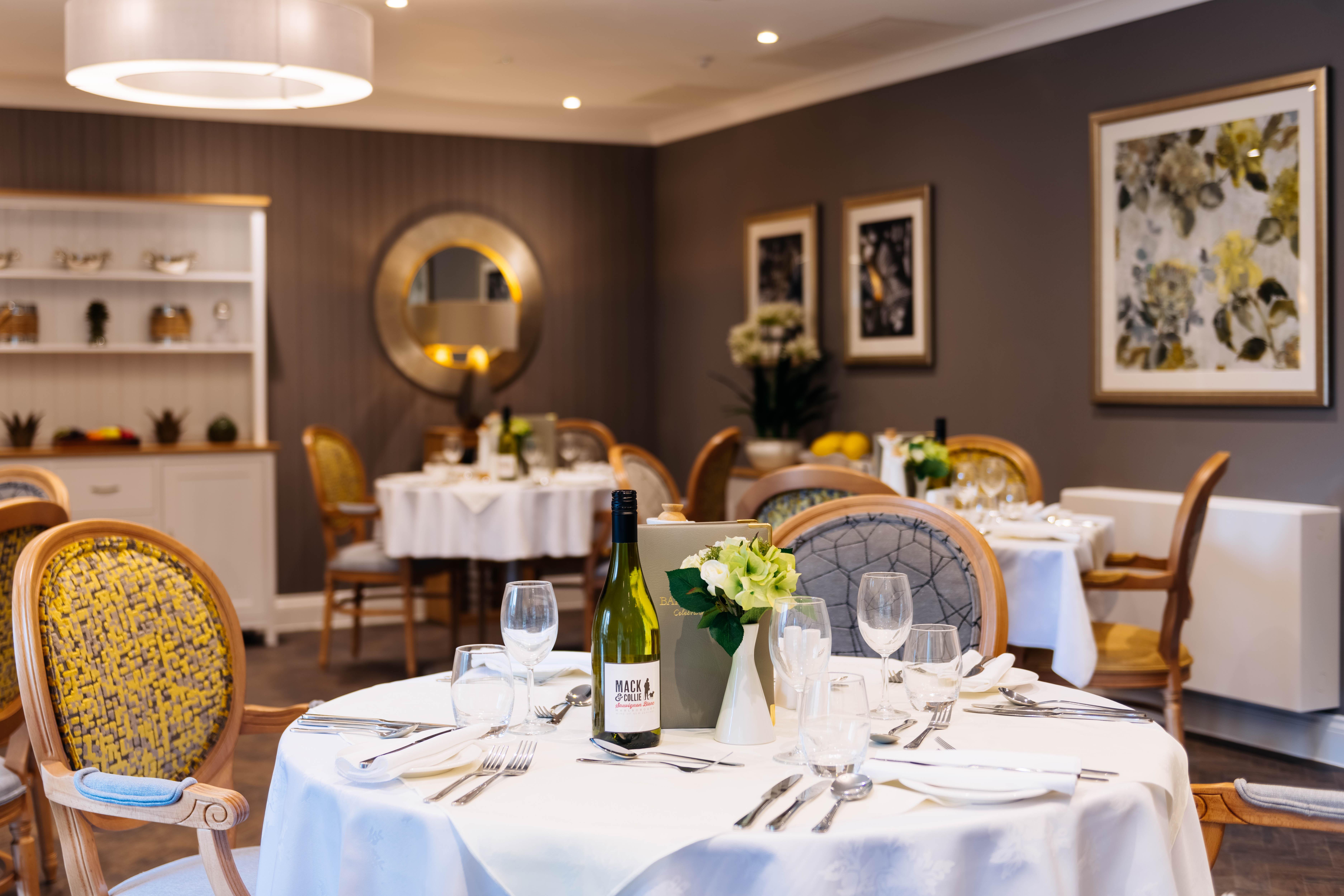 Dining room at Kings Park care home