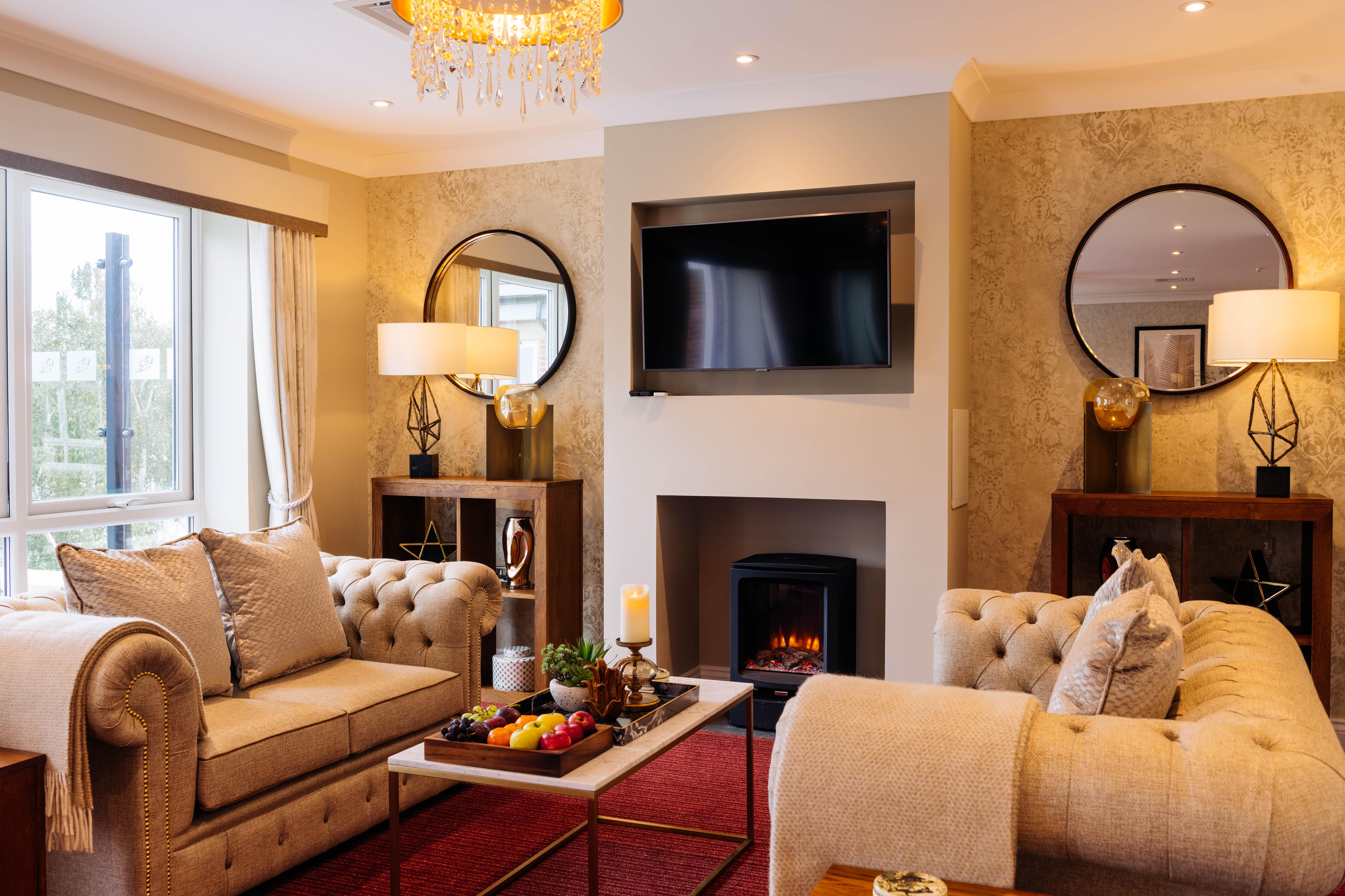 TV room at Kings Park care home
