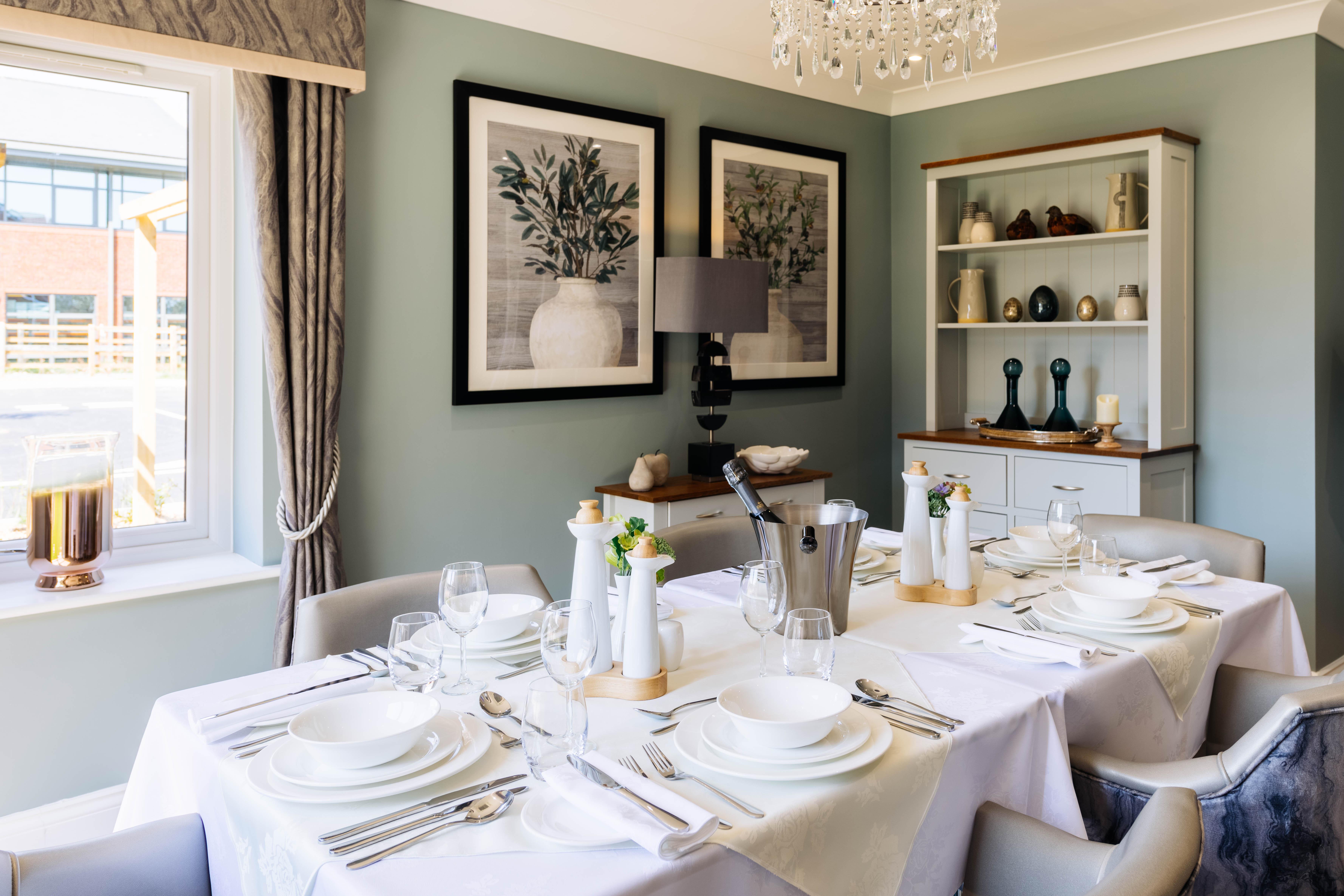 Dinner time at Snowdrop Place care home