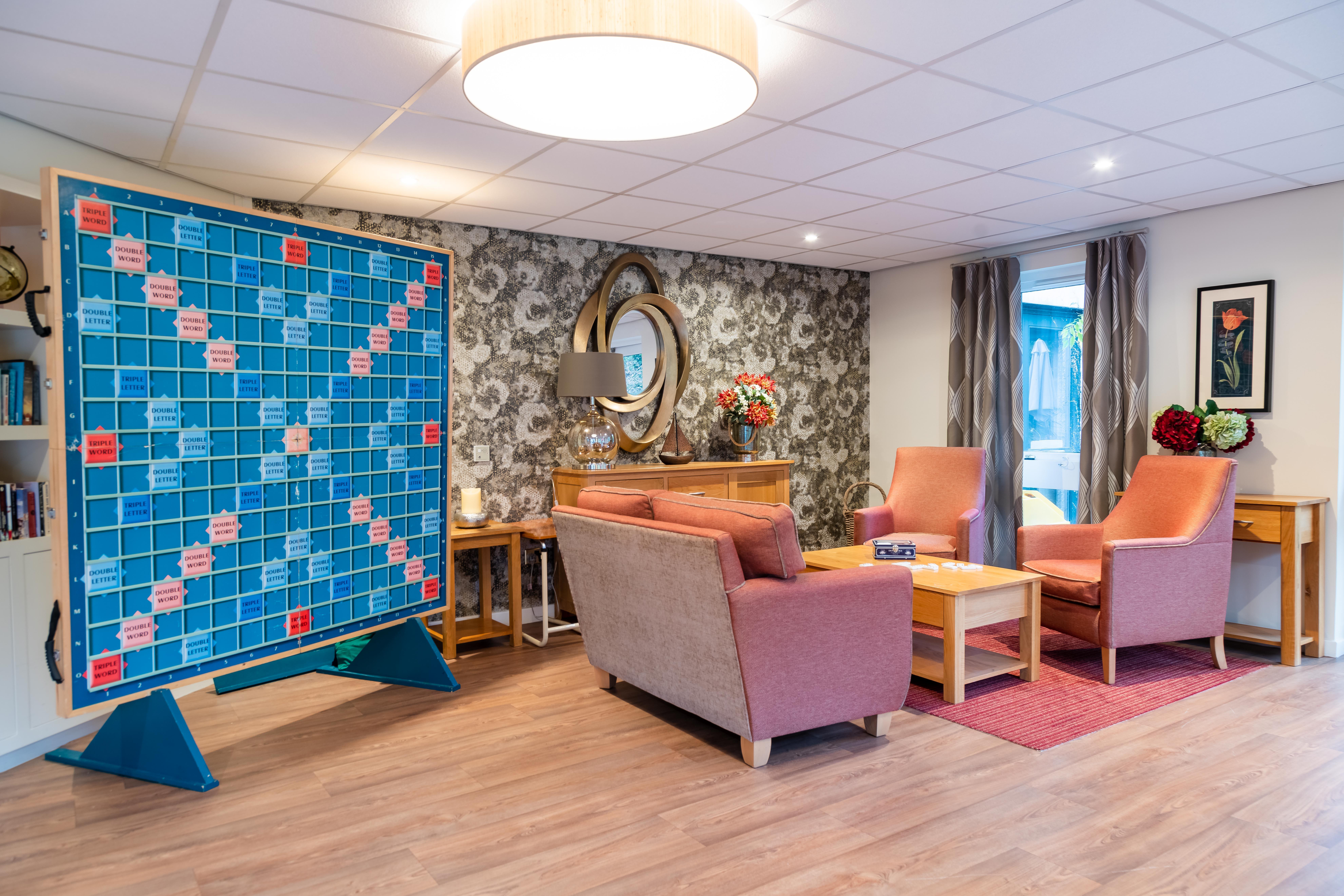 Social room at Strachan House Care Home