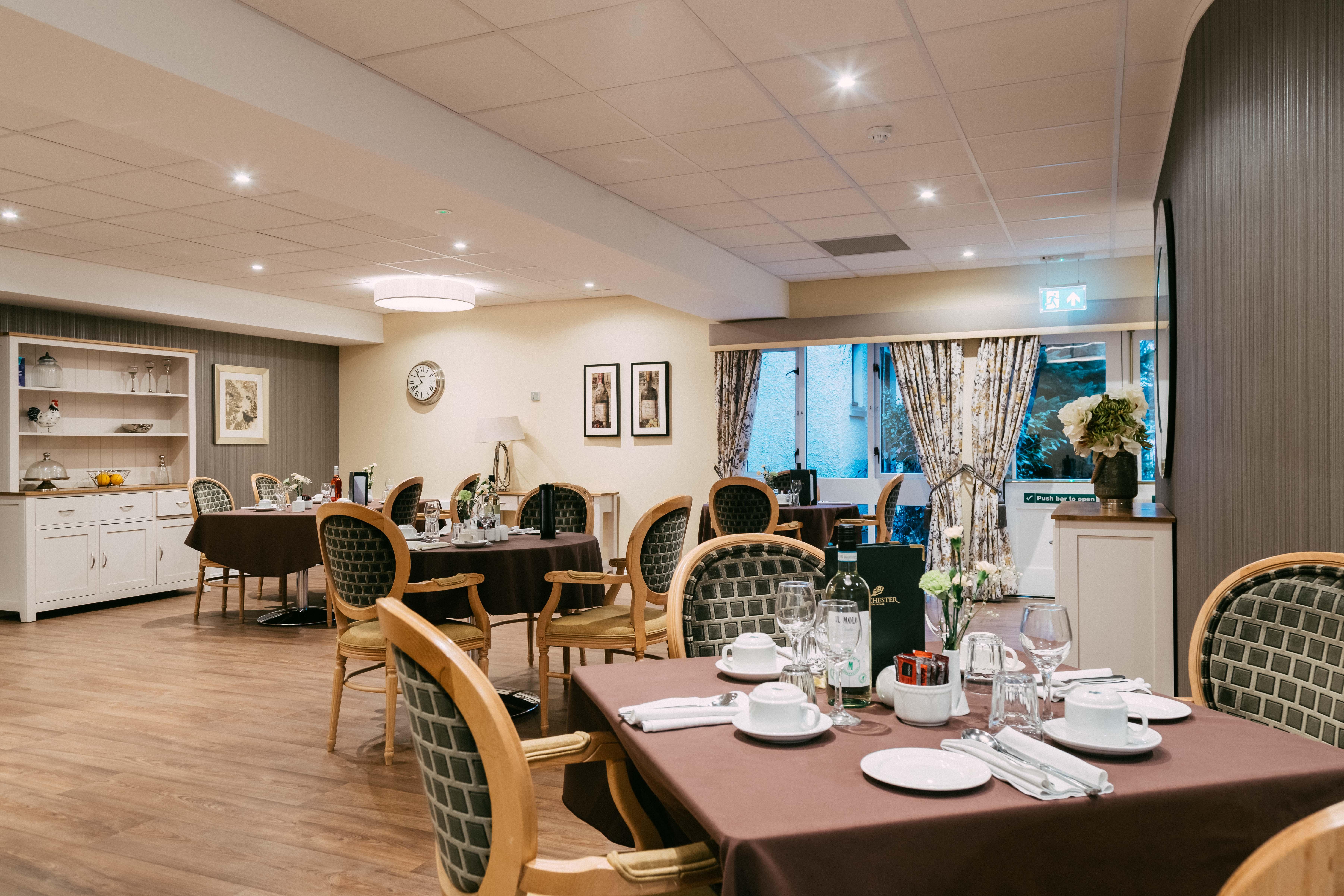 Dining room at Strachan House Care Home