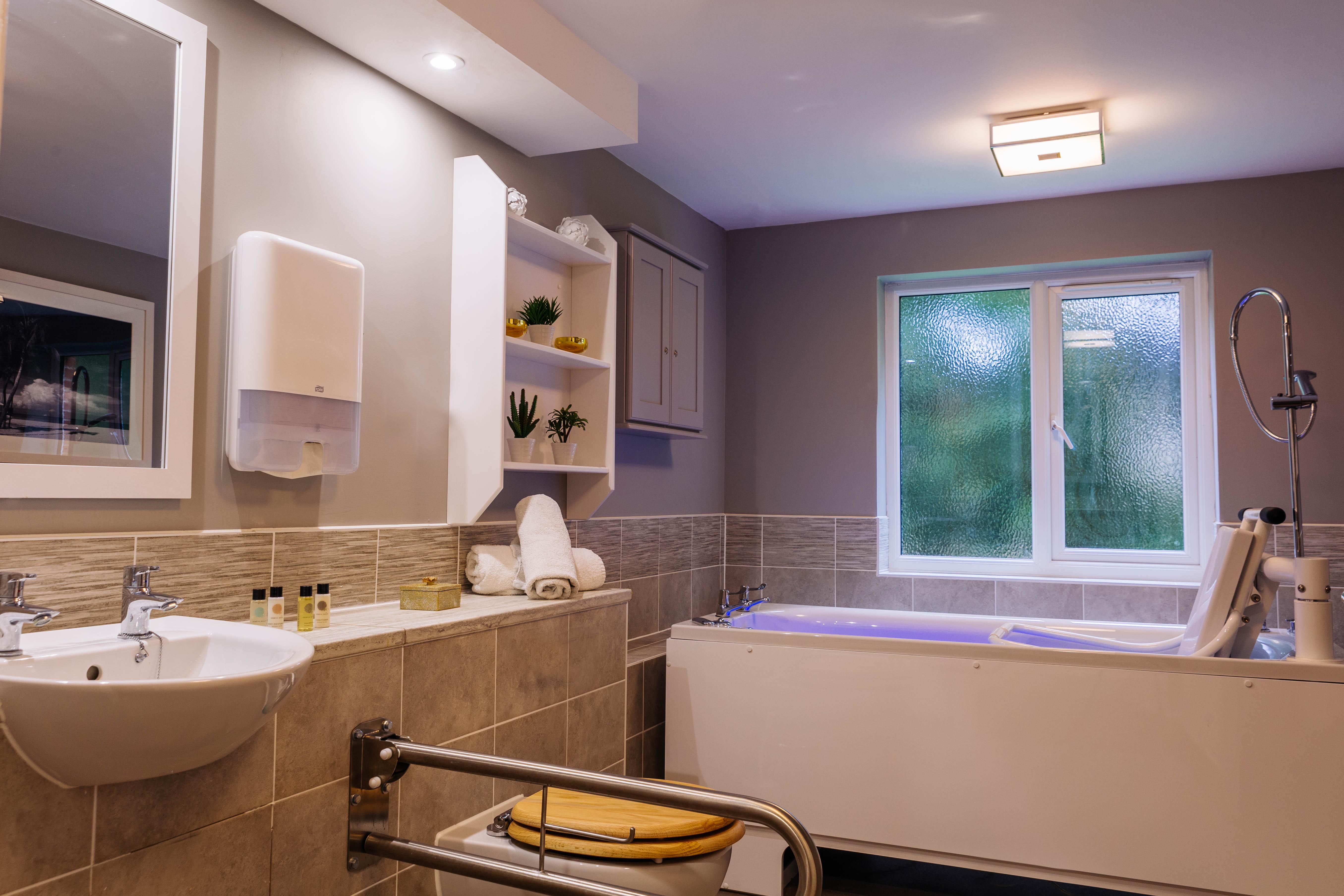 Luxury Spa Bath at Badgeworth Court care home in Cheltenham