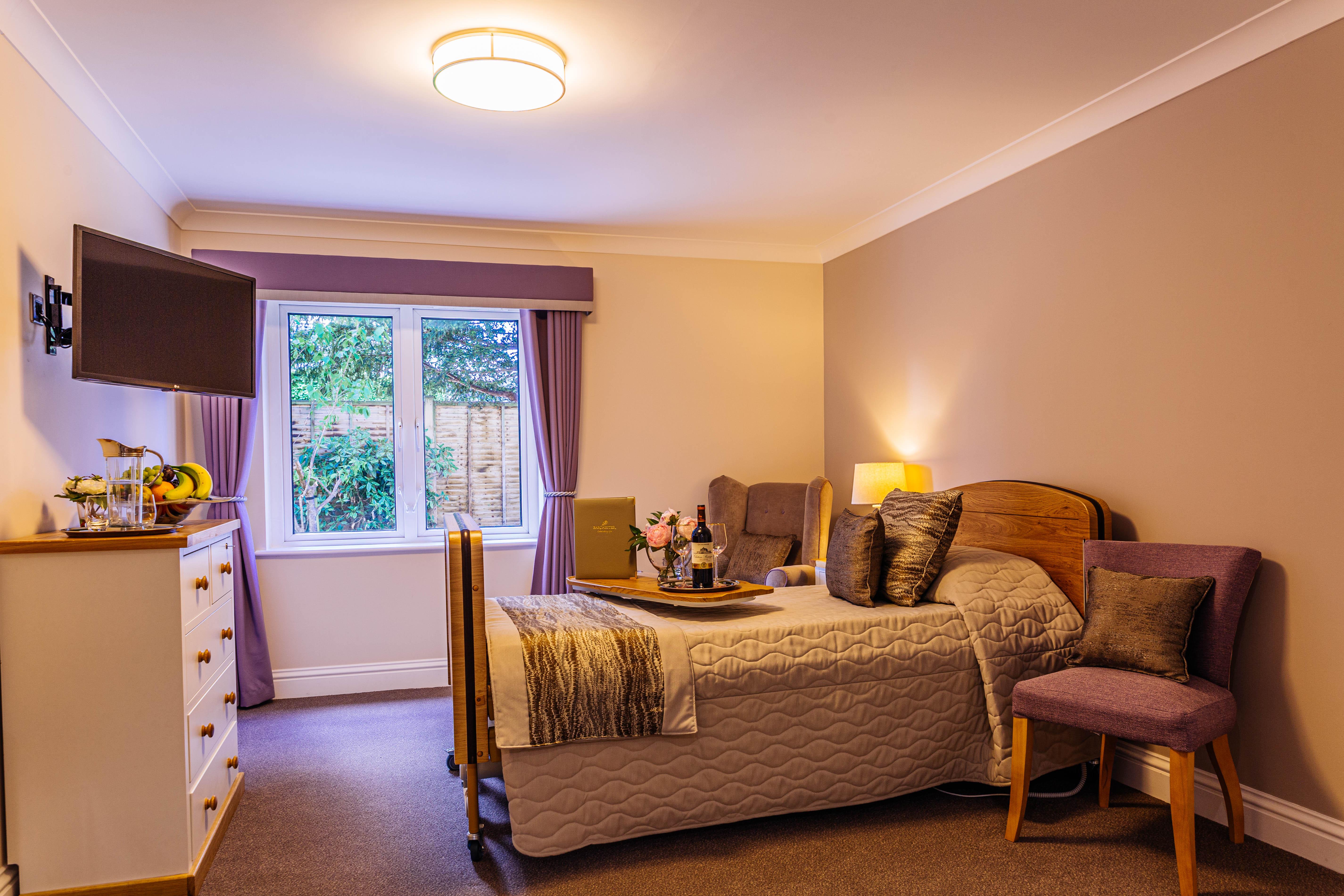 Bedroom at Cadbury Hall care home