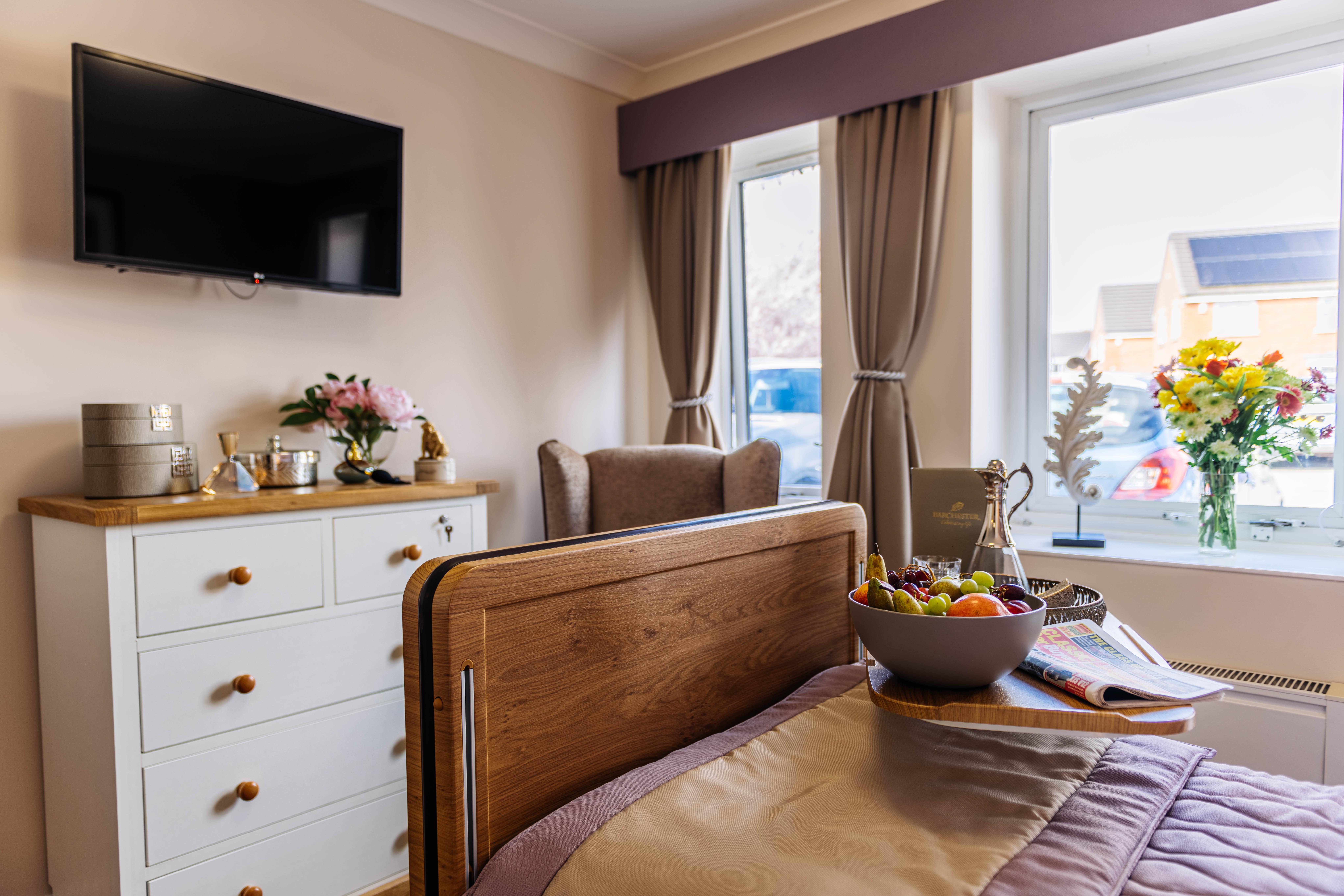 Bedroom at Lawton Rise care home