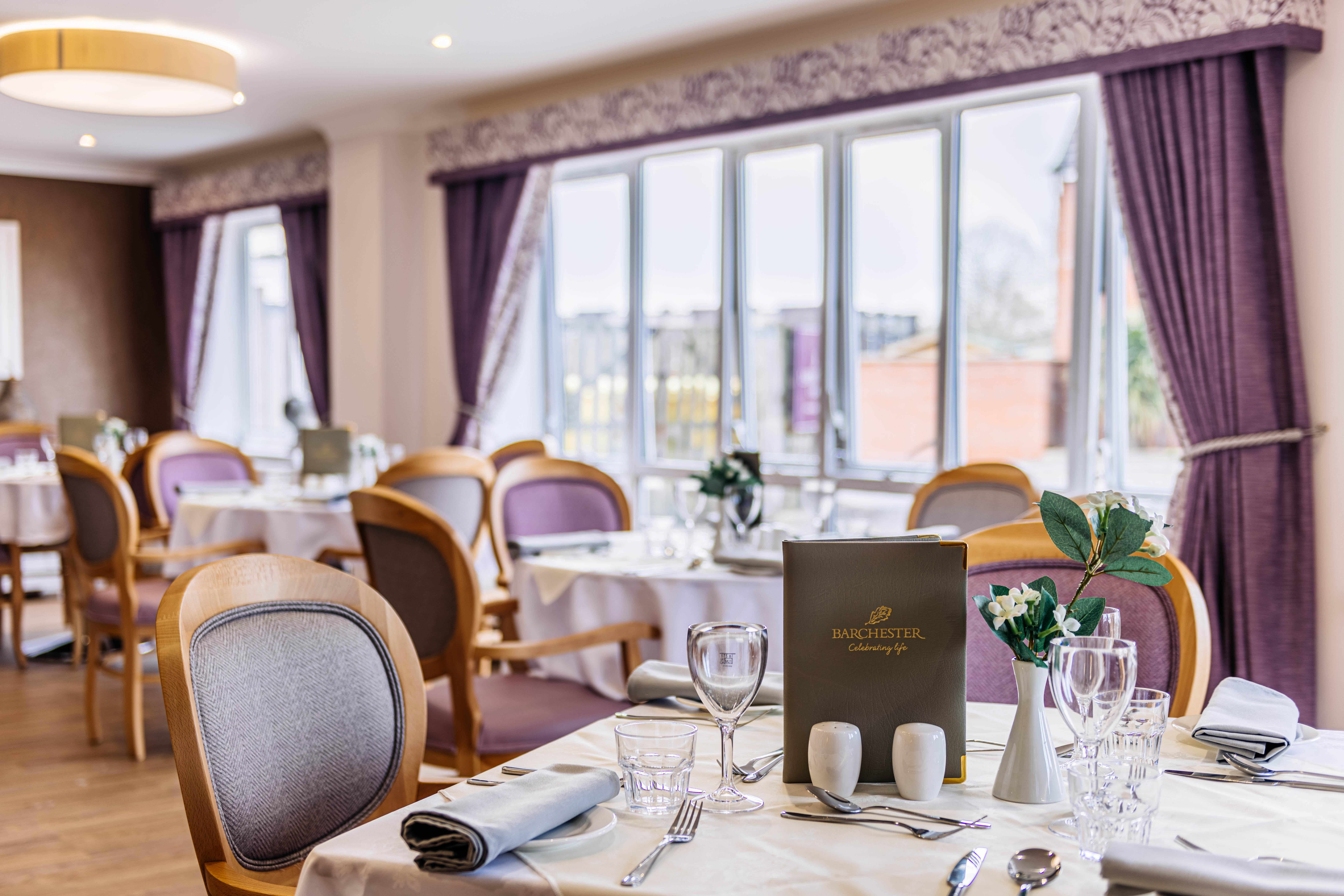 Dining room at Lawton Rise care home