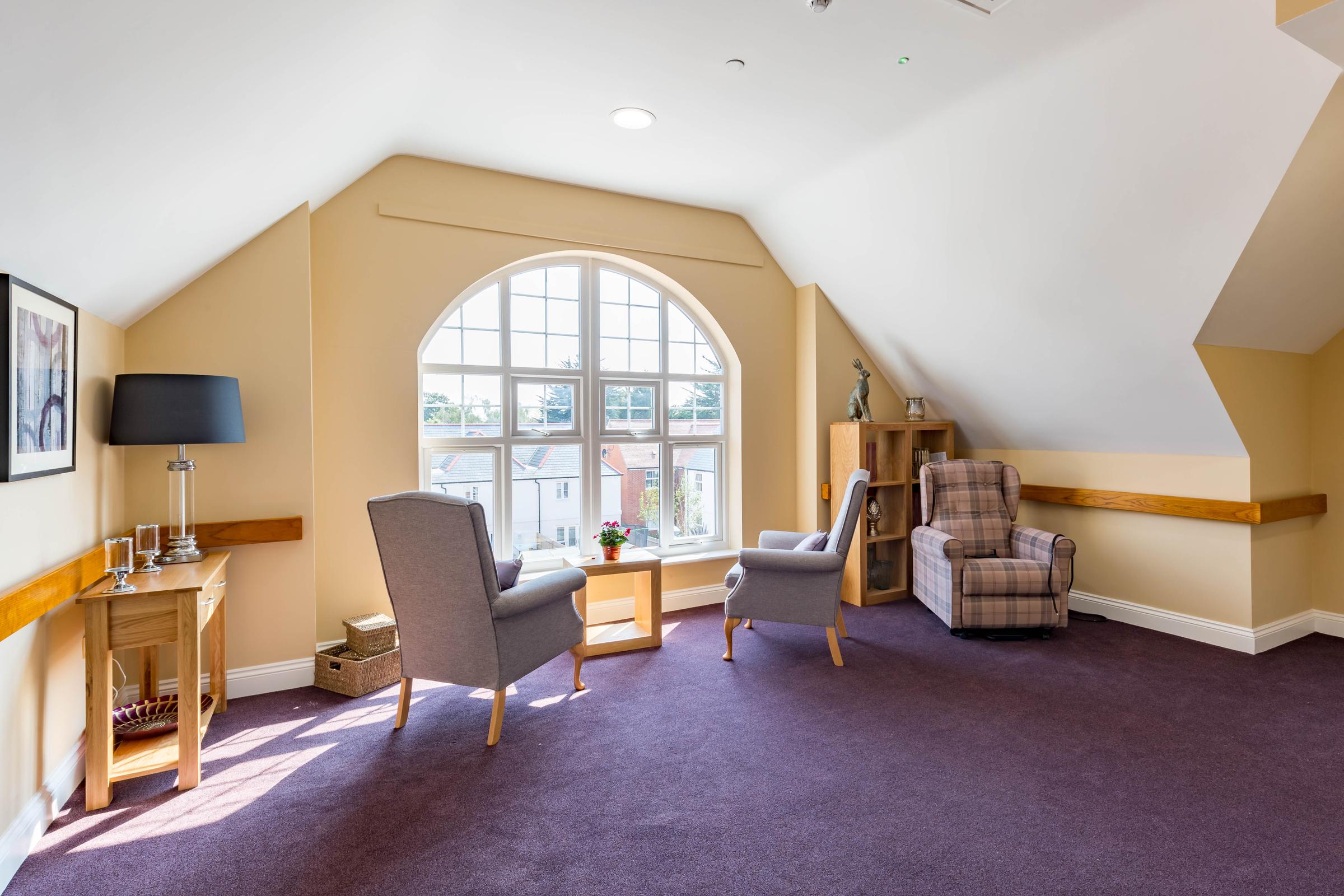 Seating area at Fernes dementia care home
