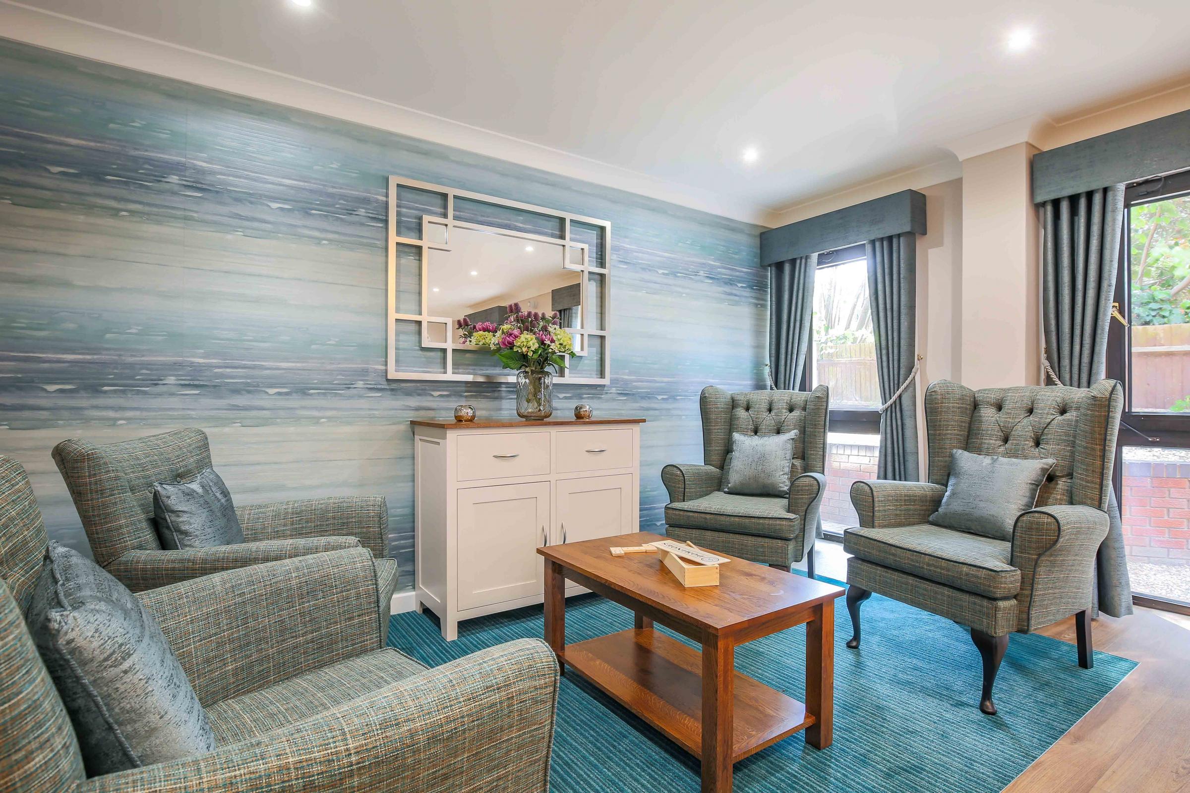 Lounge at Ashcombe House nursing home