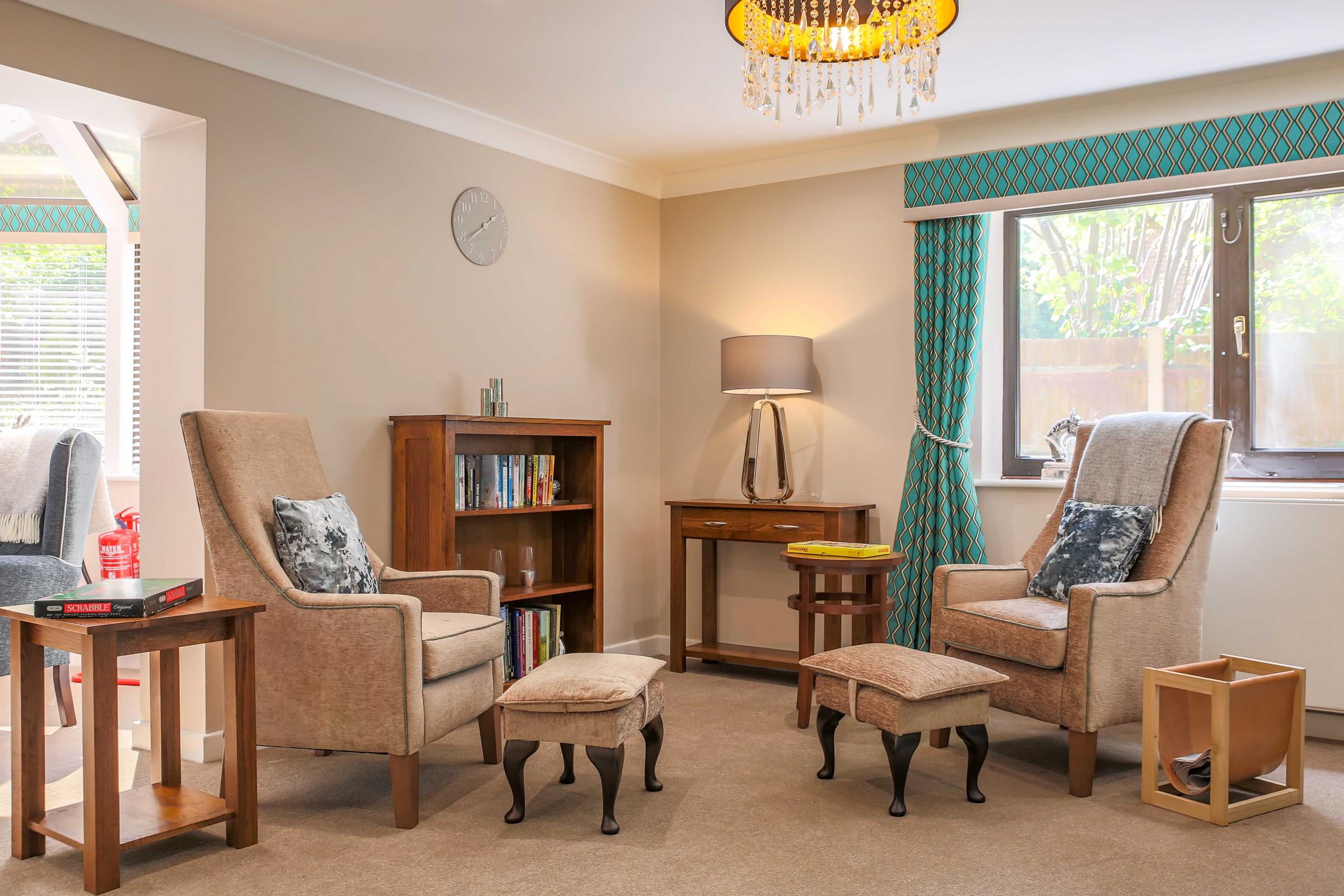 Seating area at Ashcombe House nursing home