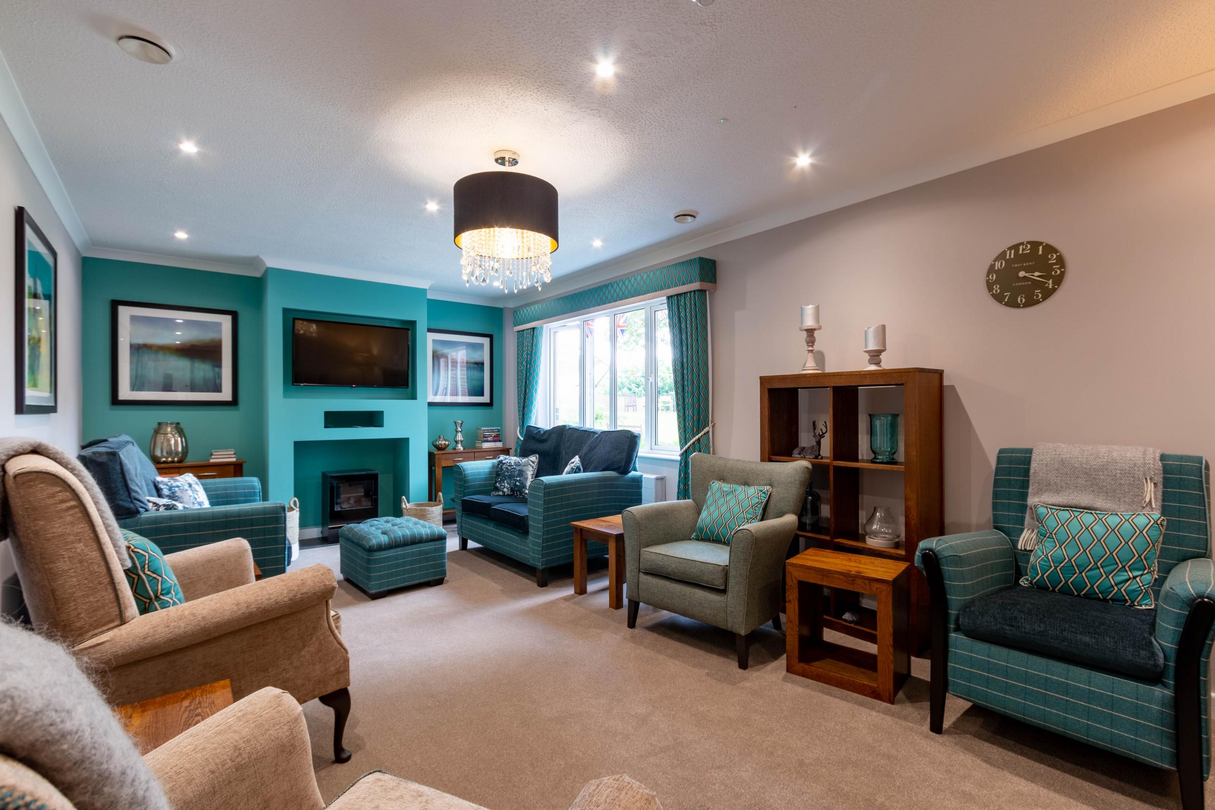 TV room at Bloomfields Care Home