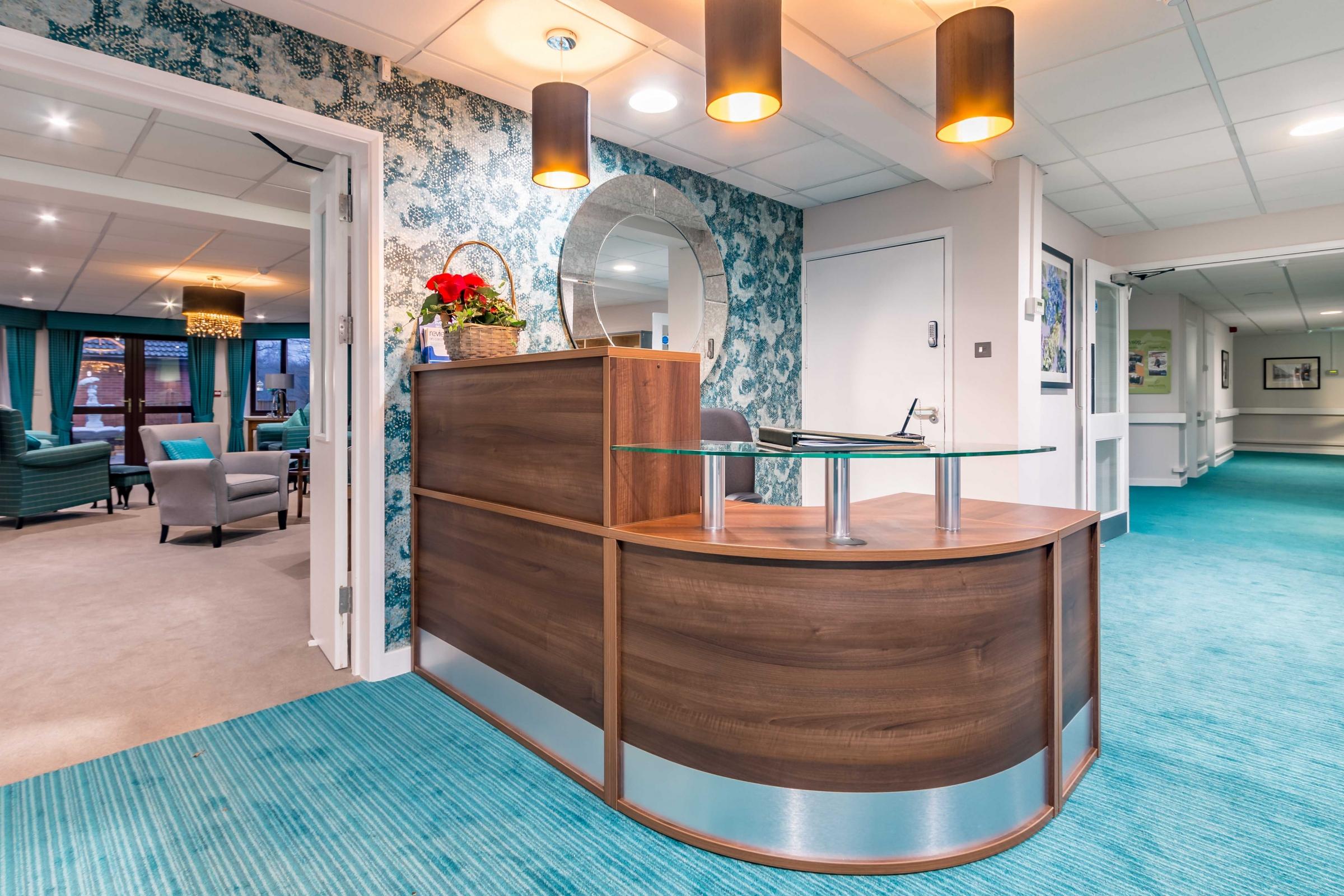 Reception at Llys-Y-Tywysog Care Home