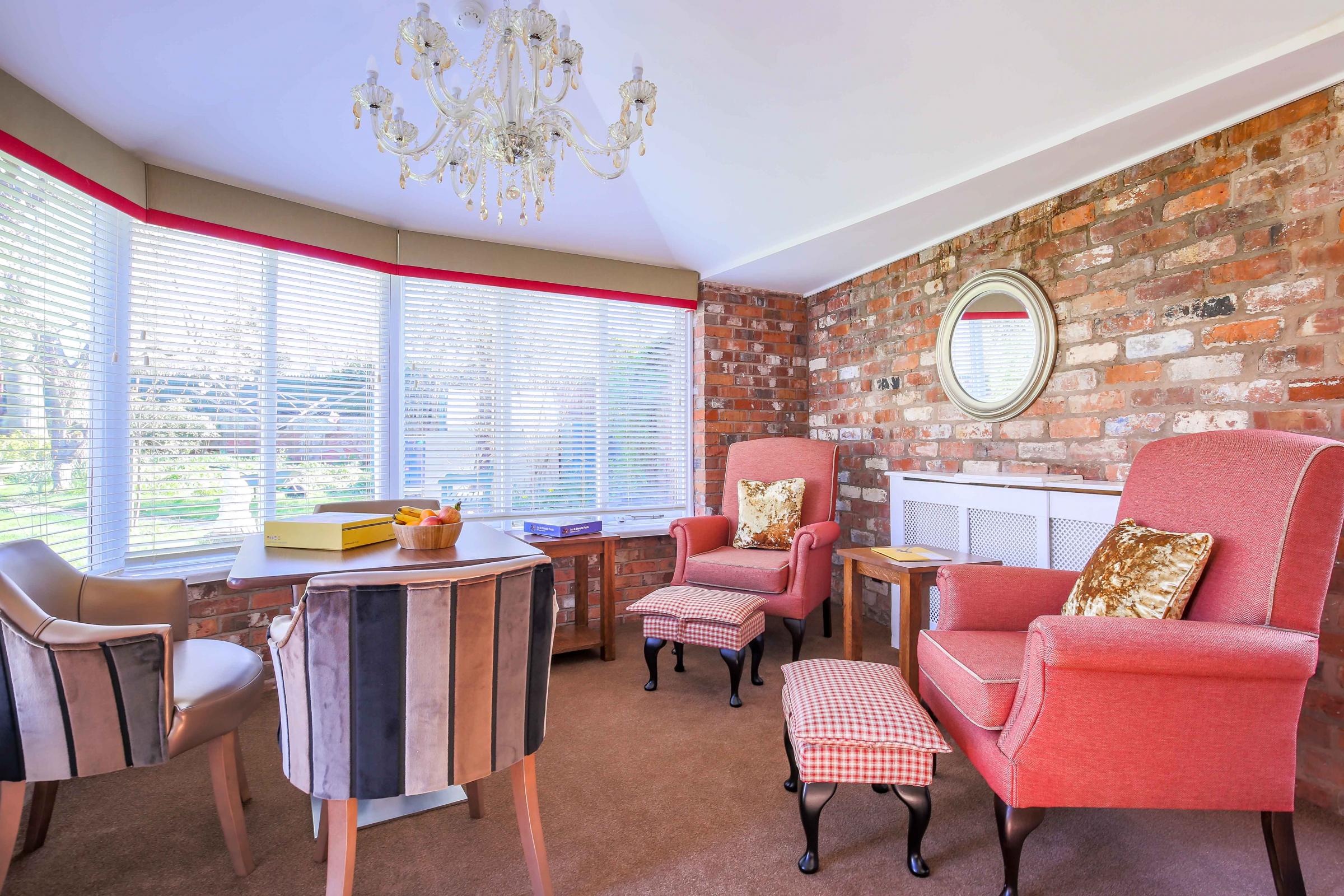 Seating area at Mount House care home